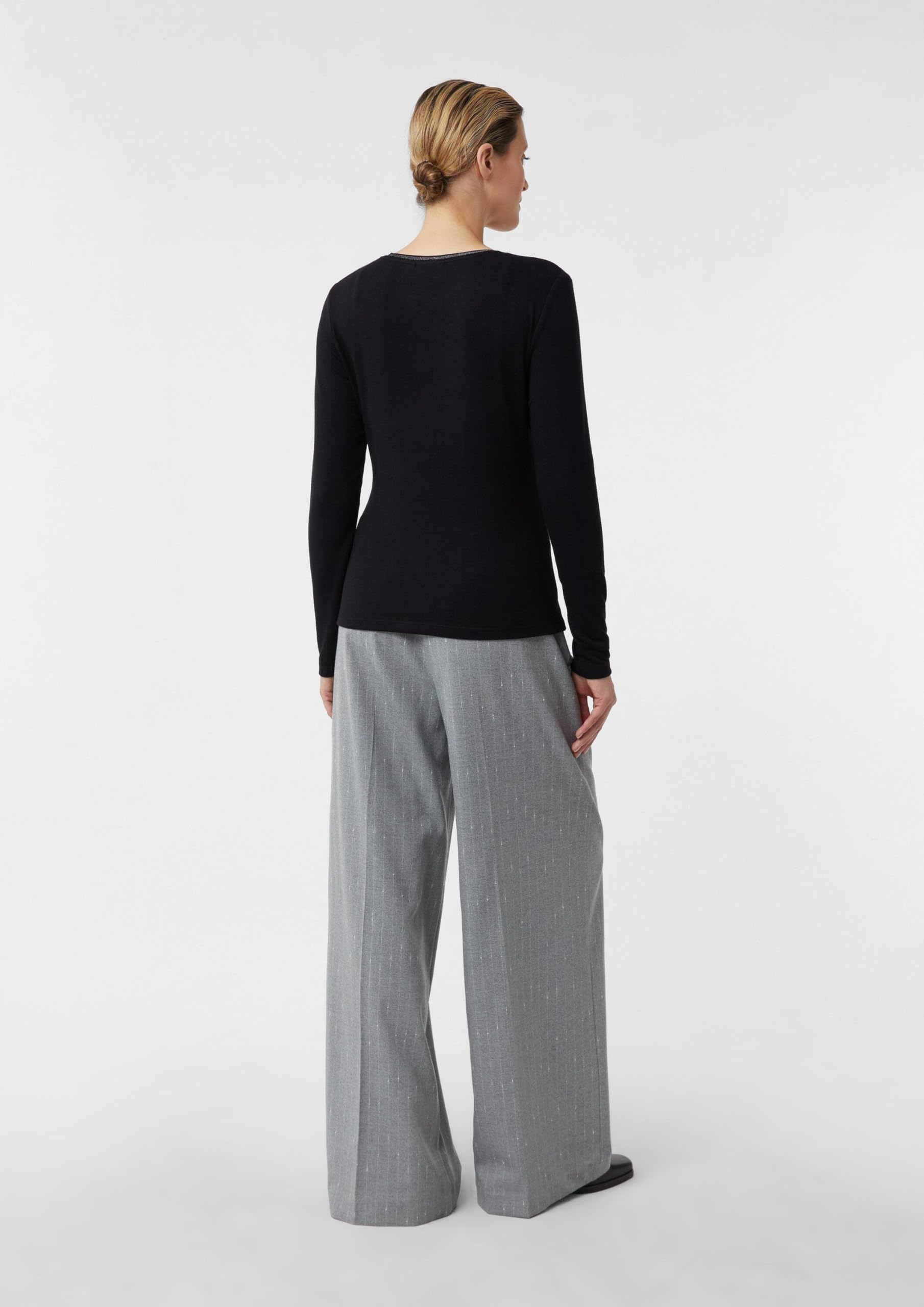 comma-tops-longsleeve-slim-fit-glitzer-schwarz-gr-40 image 7