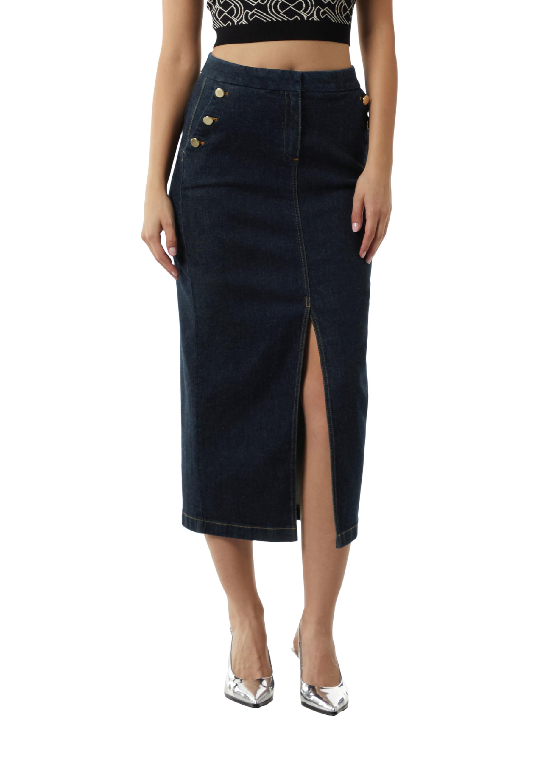 comma-denimrock-gr-e-40-dunkle-waschung-kn-pfe image 1