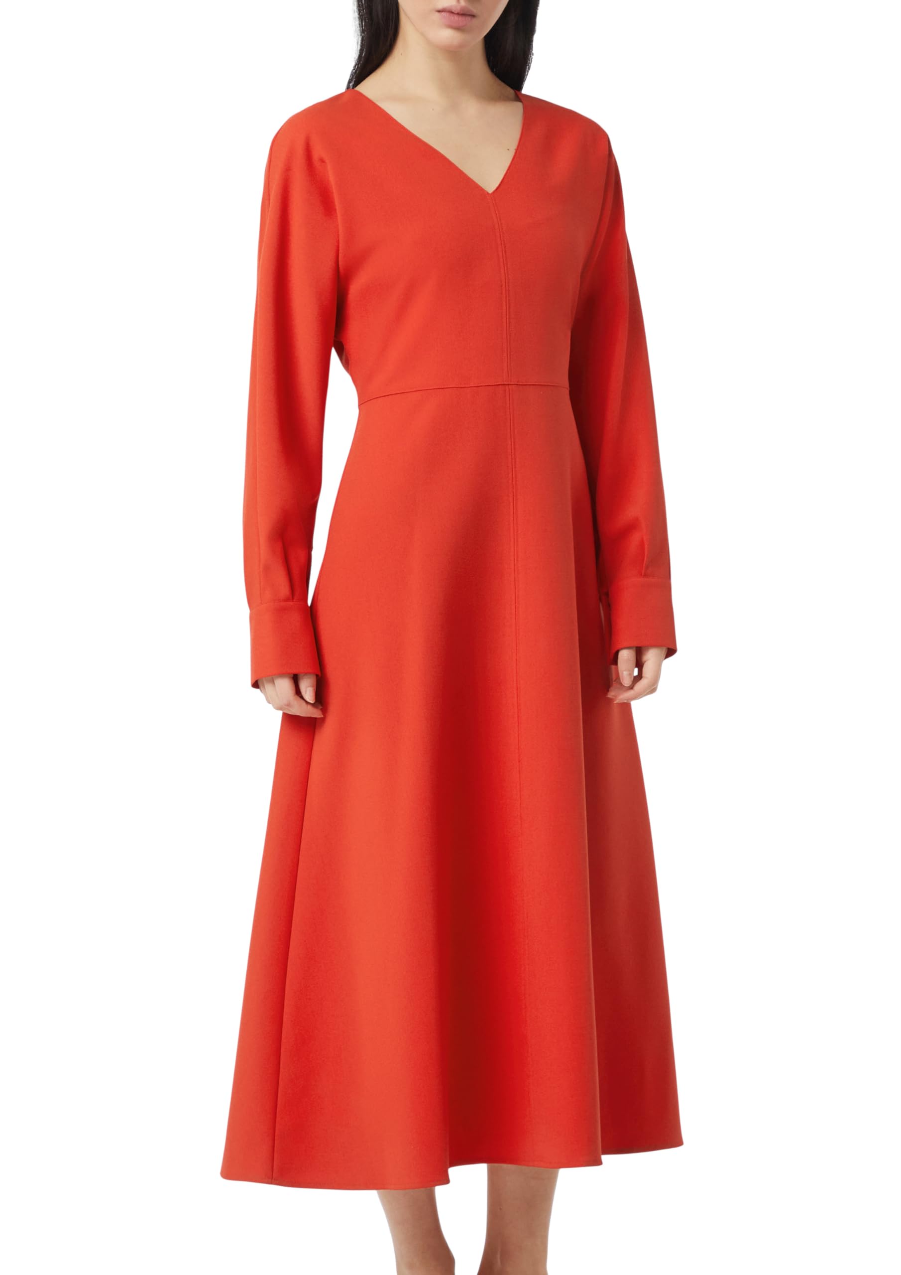comma-crepe-kleid-fledermausarm-gr-38-v-ausschnitt-flie-end image 1
