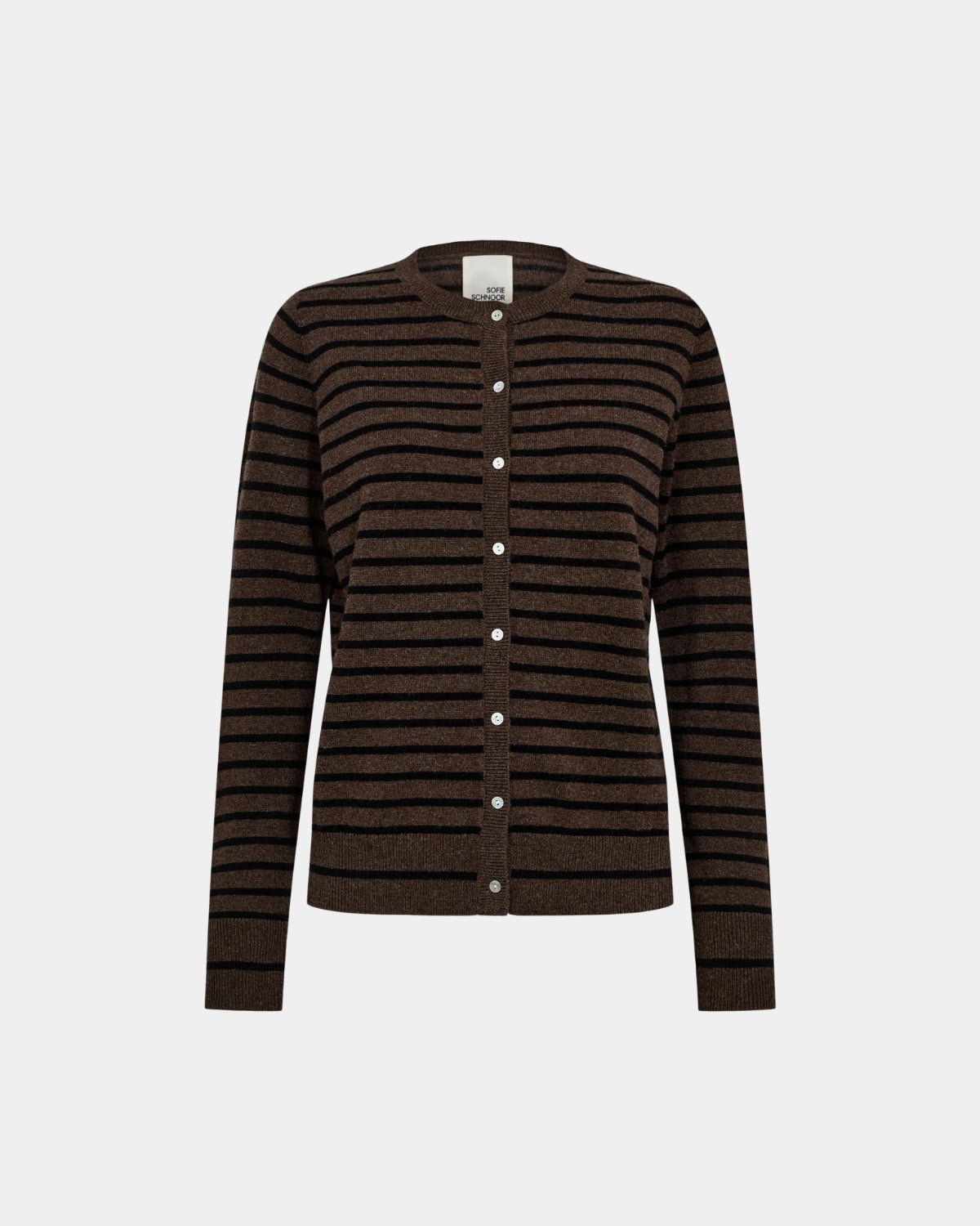 sofie-schnoor-women-cisse-strickjacke-braun-gestreift-wolle image 1