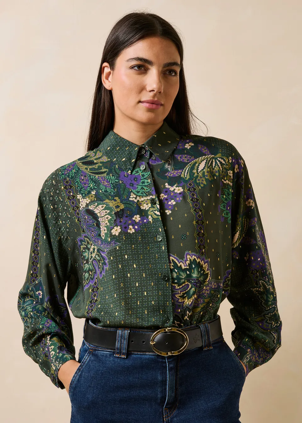 la-f-e-marabout-e-gallim-bluse-gr-n-ecovero-gold image 1