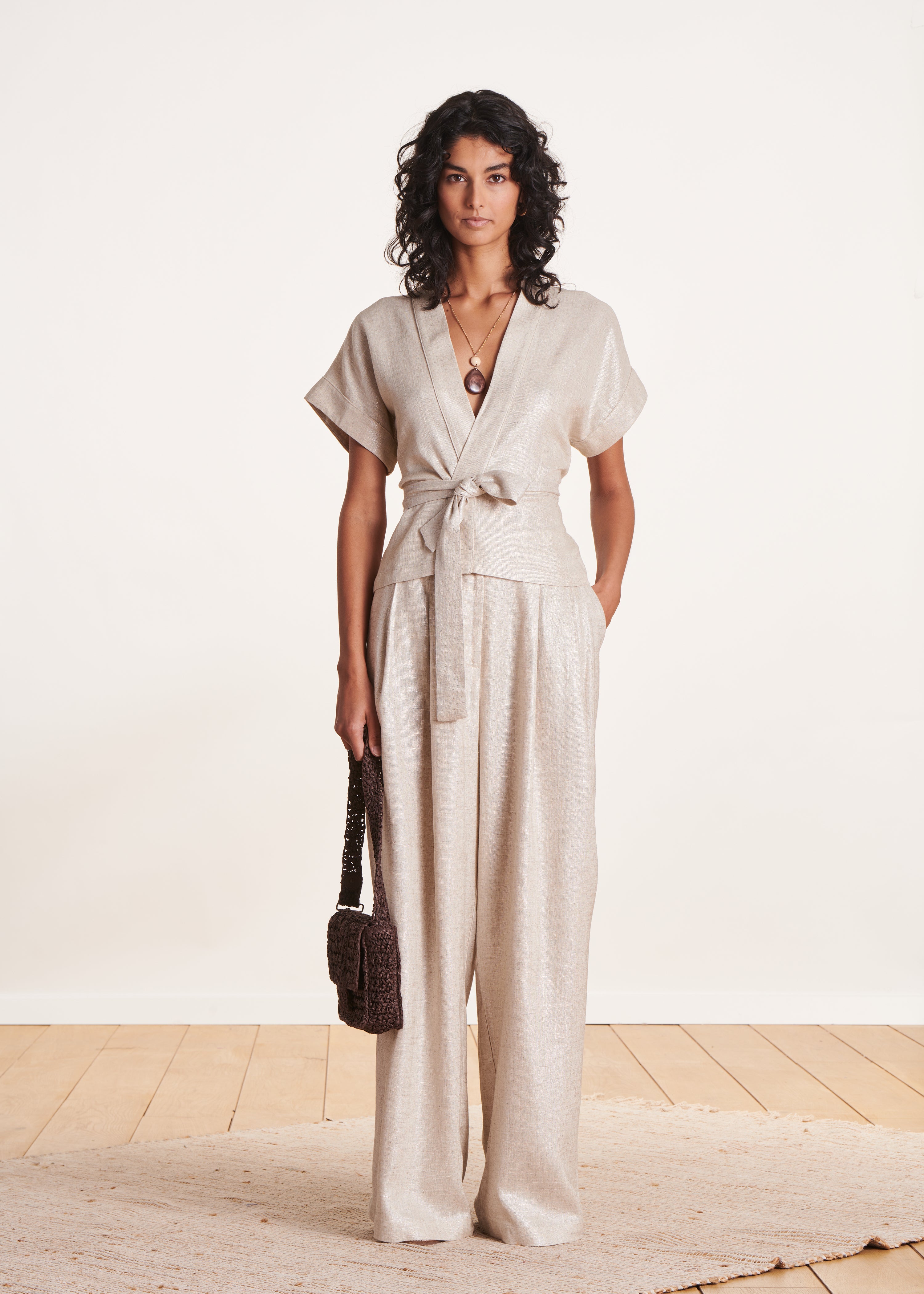 la-f-e-marabout-e-vestes-david-kimonojacke-leinen-greige-beige image 2