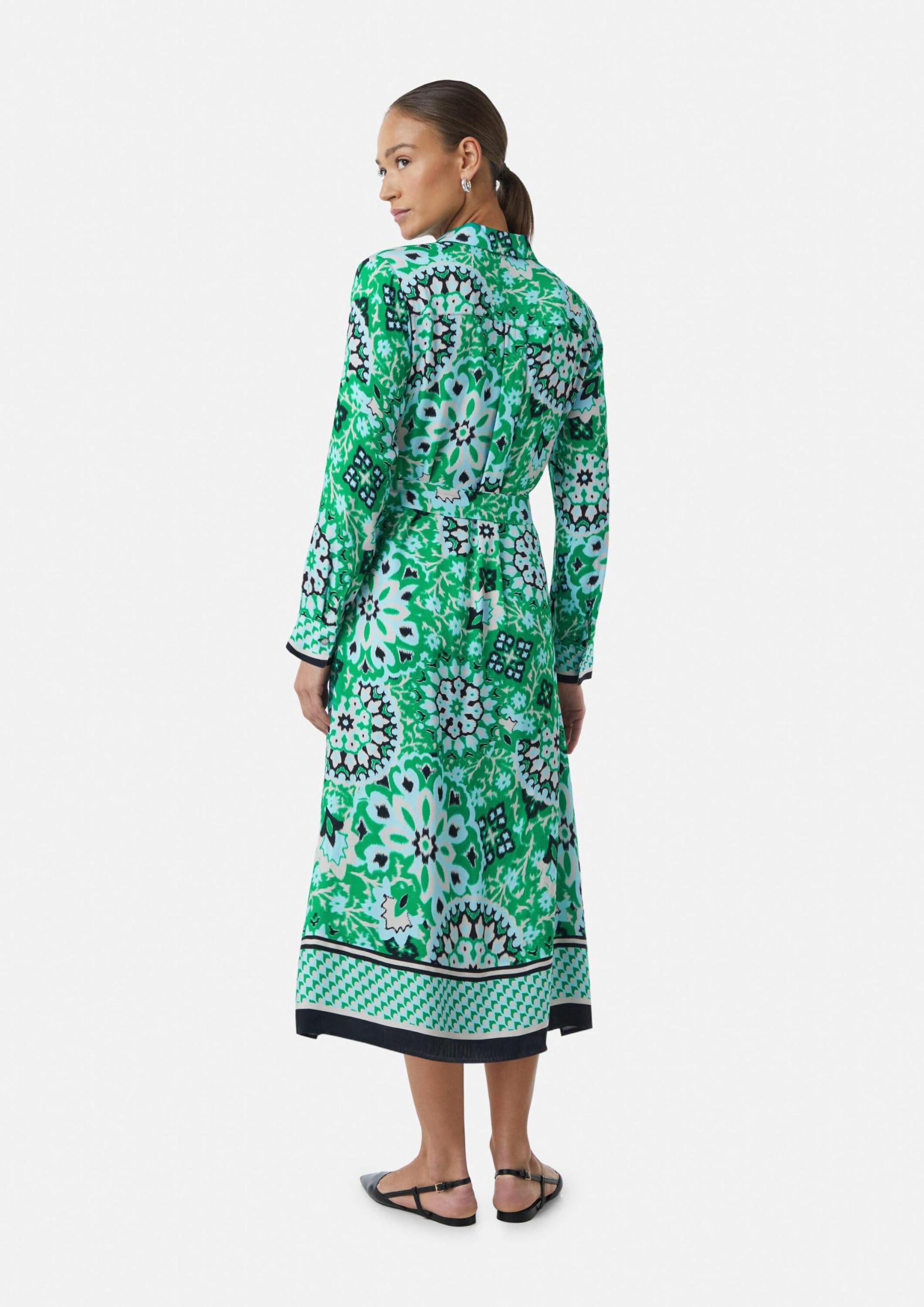 comma-midi-kleid-mit-knopfleiste-kleid-gr-36-print image 8