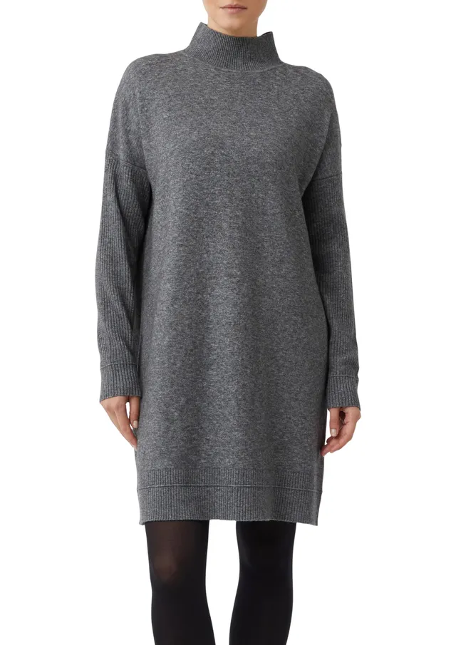 comma-strickkleid-stehkragen-wollmix-kleid-gr-e-m image 1