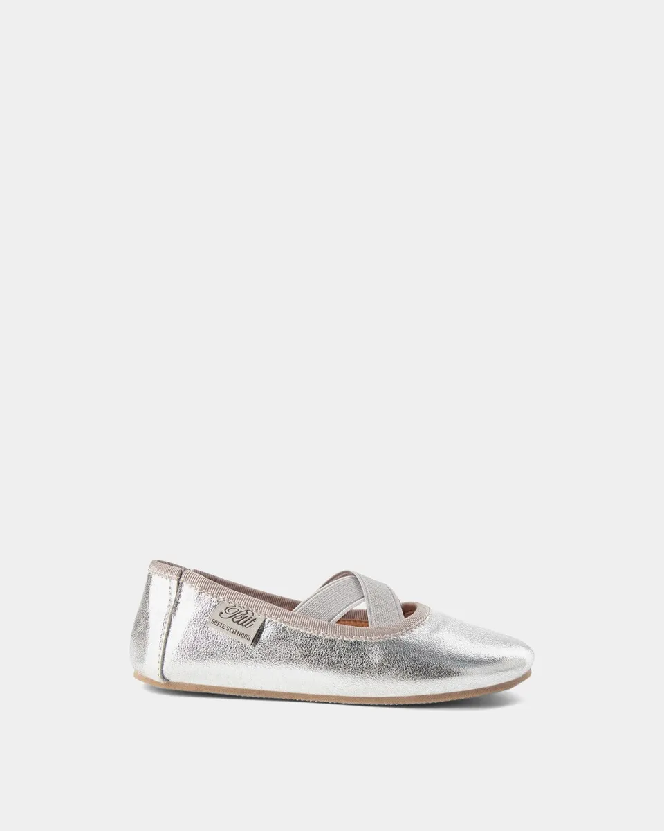 sofie-schnoor-kids-melask-hausschuh-silber-leder-gr-21-35 image 1