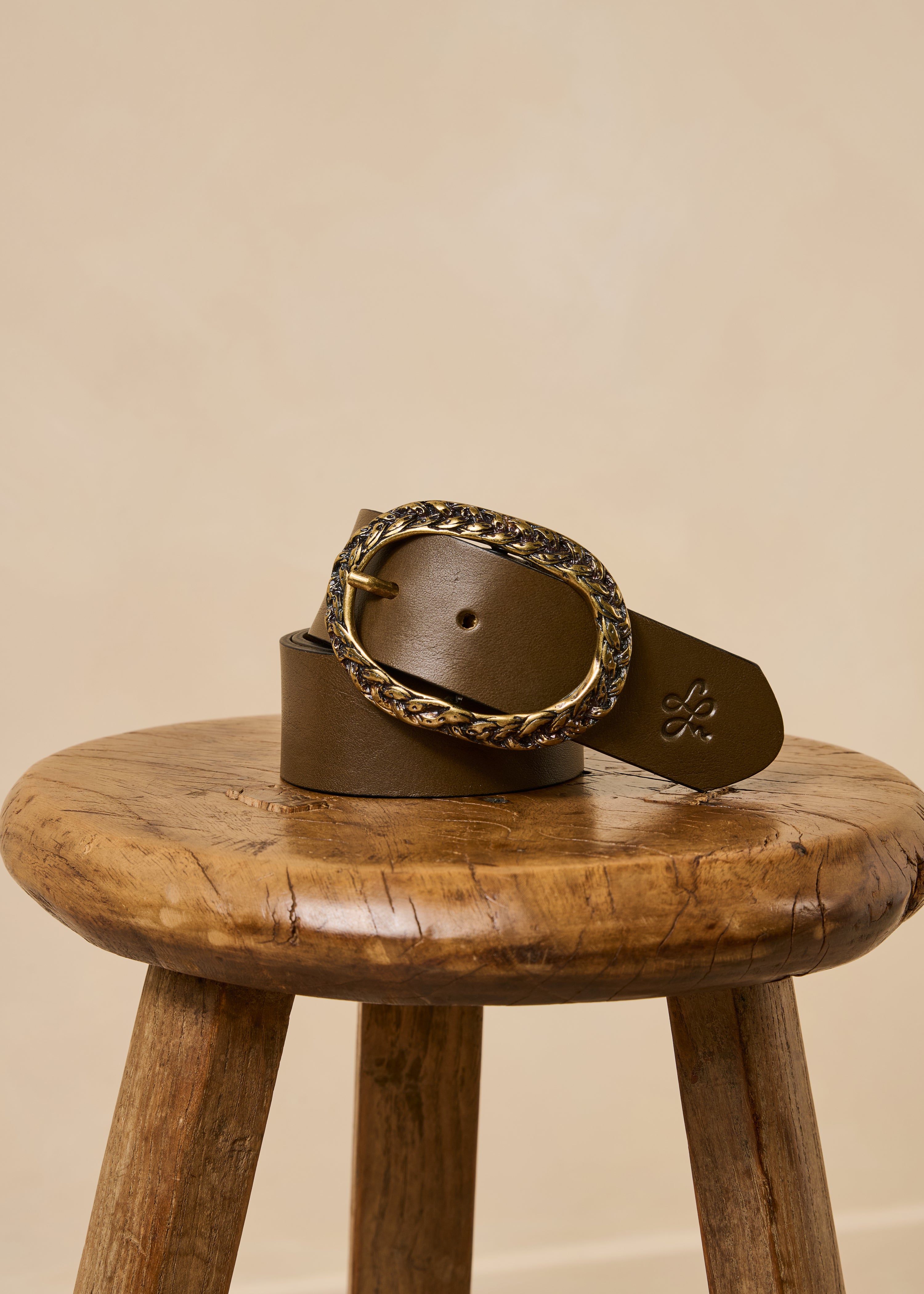 la-f-e-marabout-e-gruben-g-rtel-khaki-veloursleder image 1