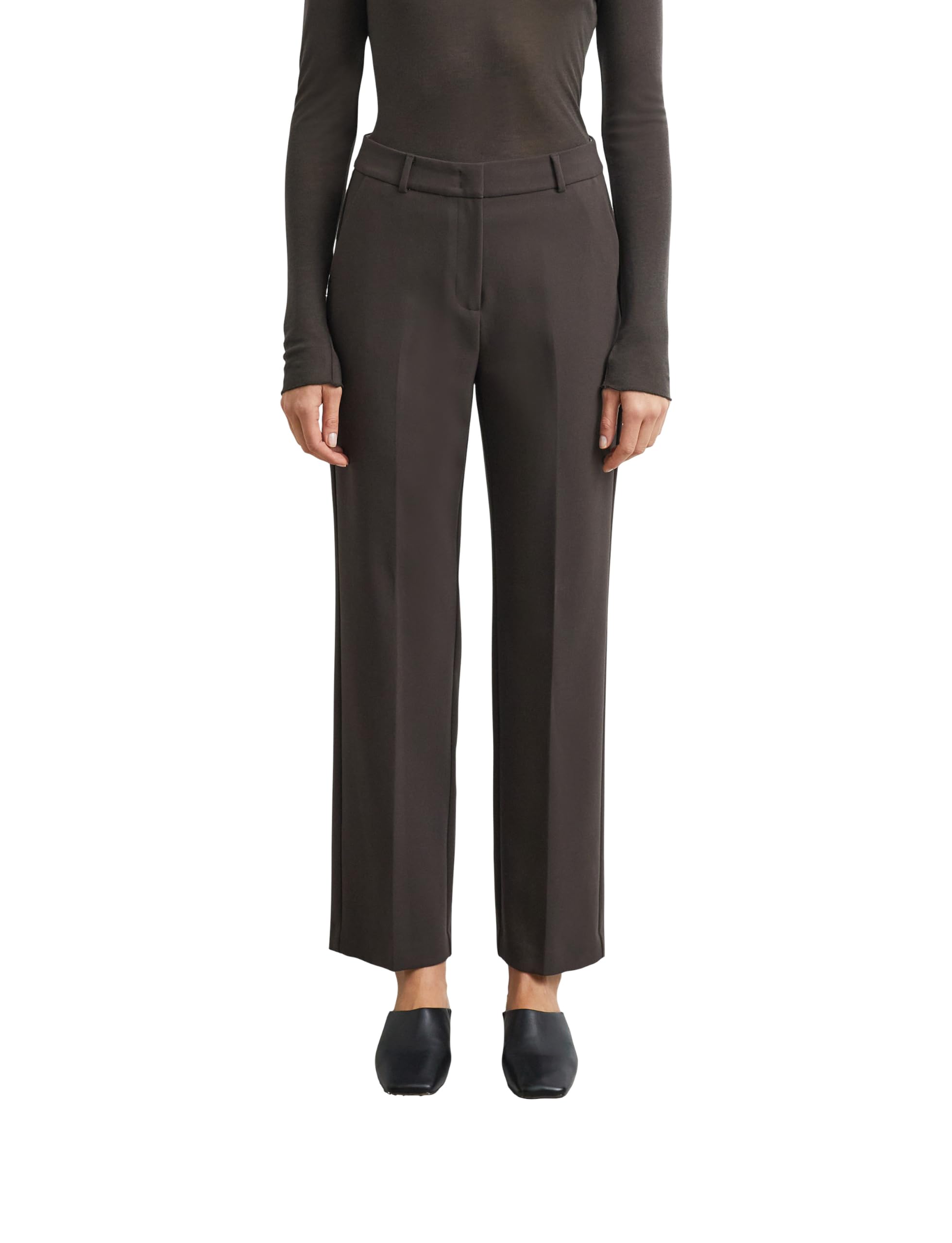 comma-trousers-anzughose-gr-34-dunkelbraun-straight-leg image 1