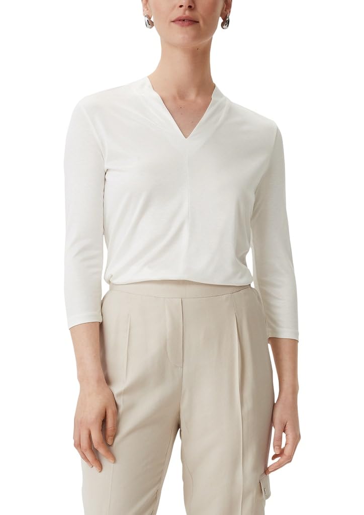 comma-2144615-t-shirt-damen-gr-40-wei-viskose image 3