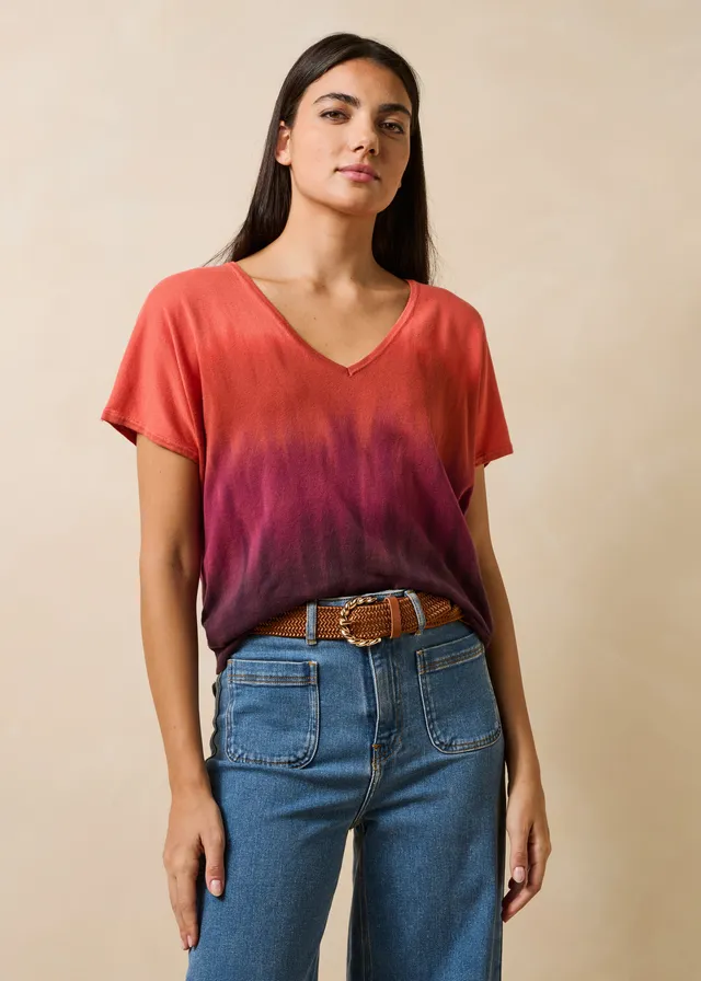 la-f-e-marabout-e-fataja-pullover-tie-dye-violett-rot image 1