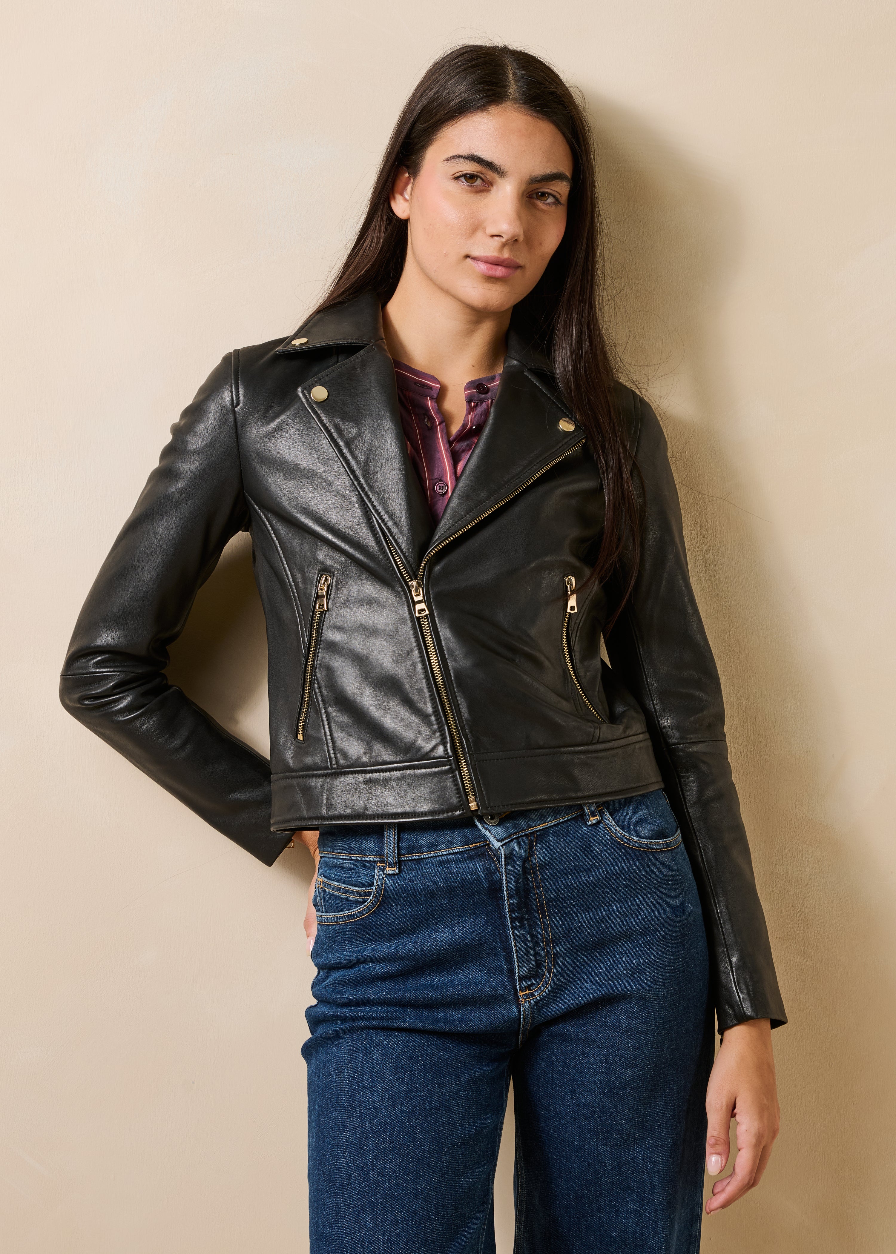 la-f-e-marabout-e-barcares-lederjacke-schwarz-38 image 2
