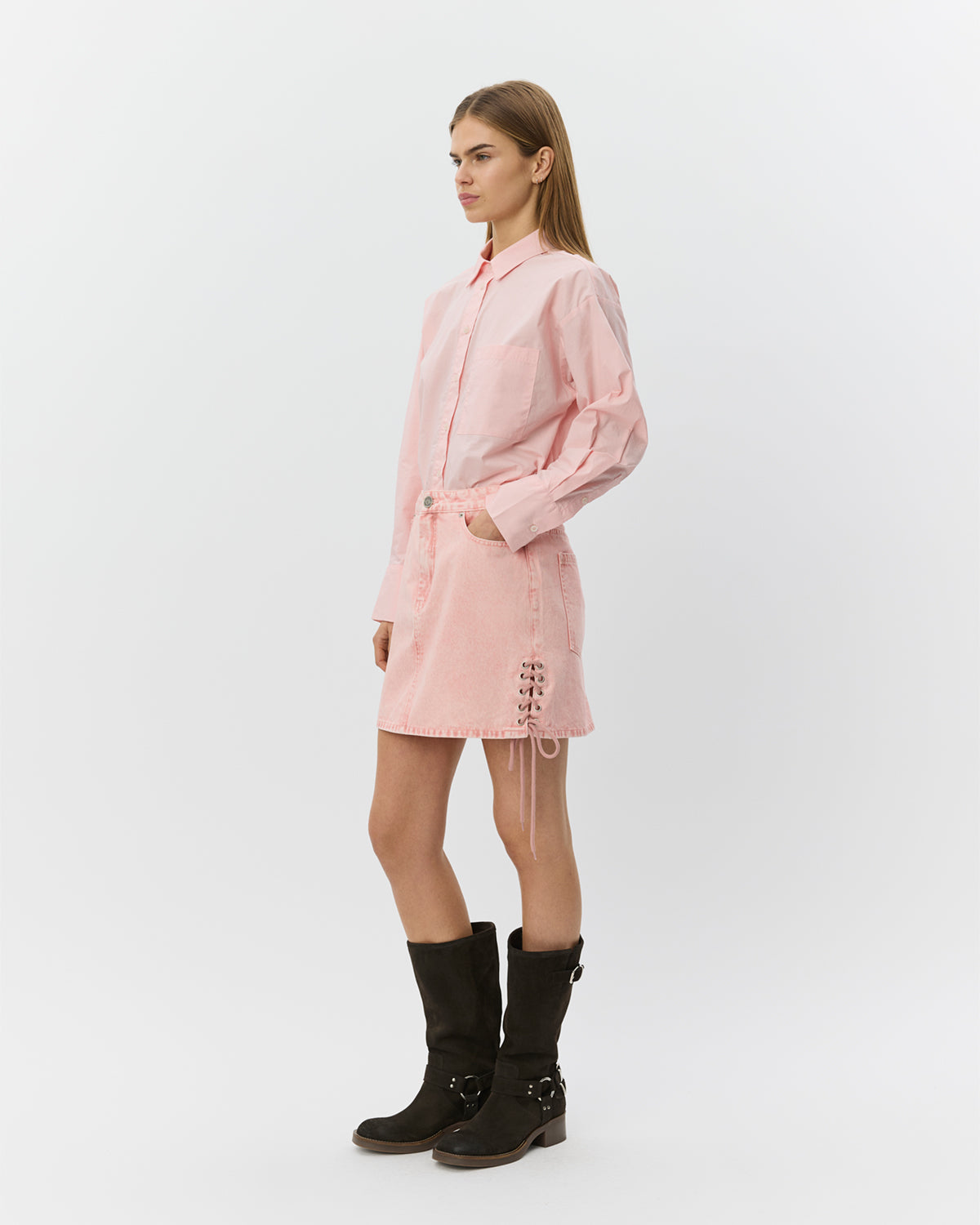 sofie-schnoor-women-caseysw-jeansrock-mini-rosa-baumwolle image 3