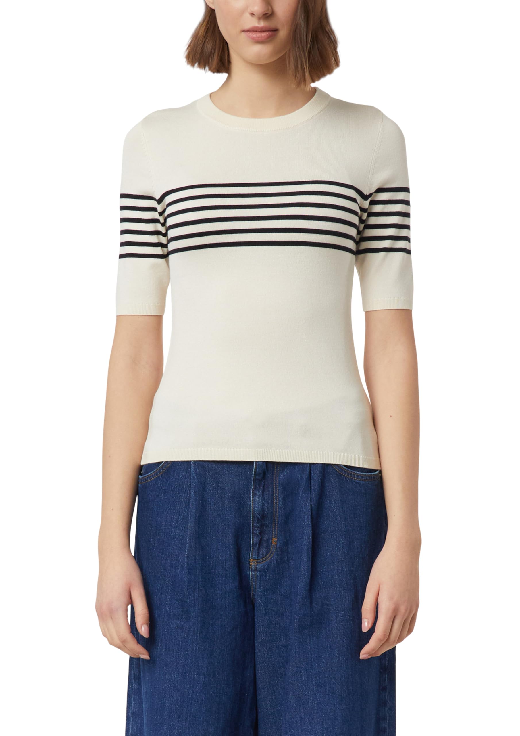 comma-kurzarmpullover-slim-fit-streifen-gr-44 image 1