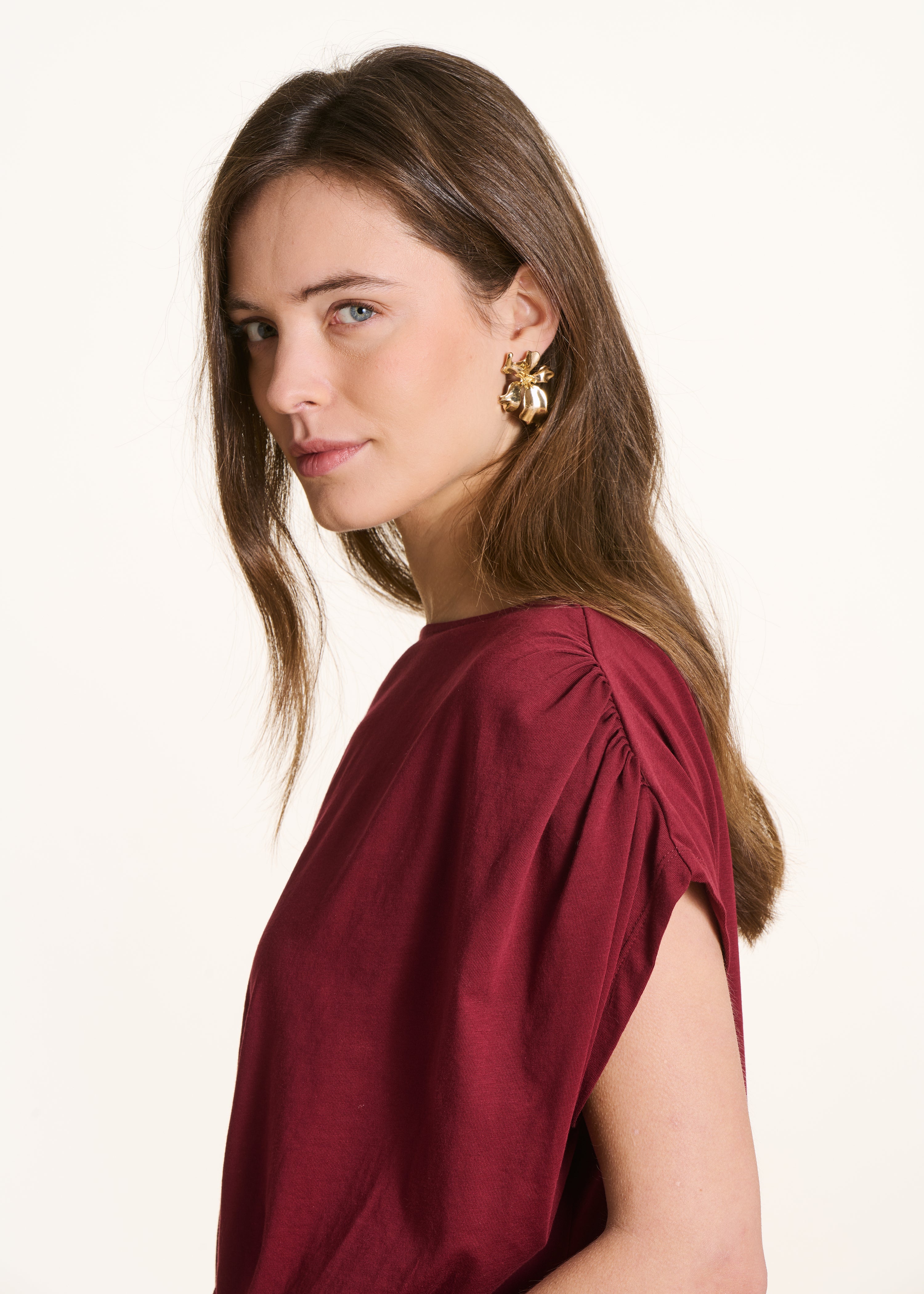 la-f-e-marabout-e-t-shirt-bordeaux-bio-baumwolle-mahogany image 5