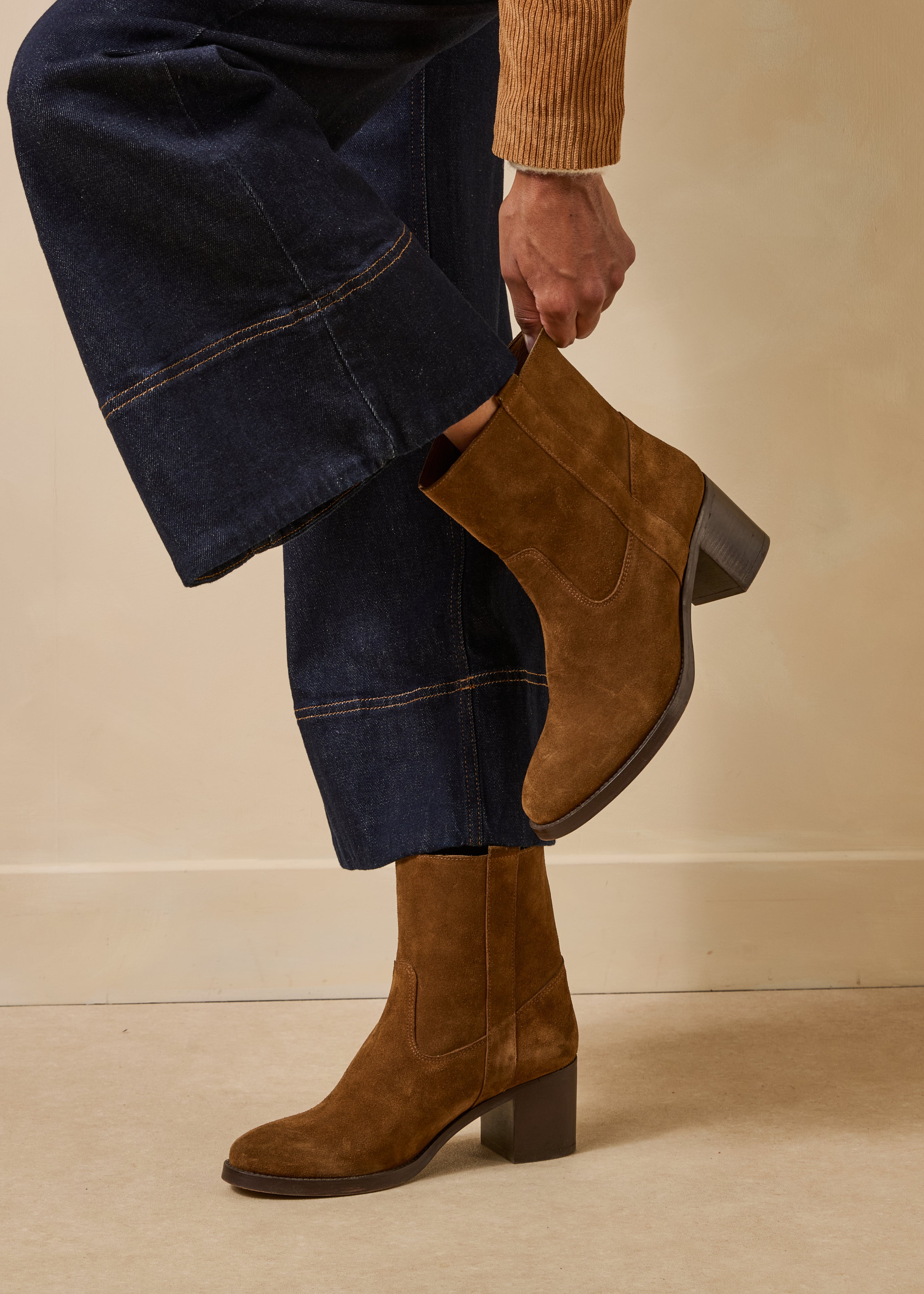 la-f-e-marabout-e-ecaria-stiefeletten-braun-absatz-leder image 3