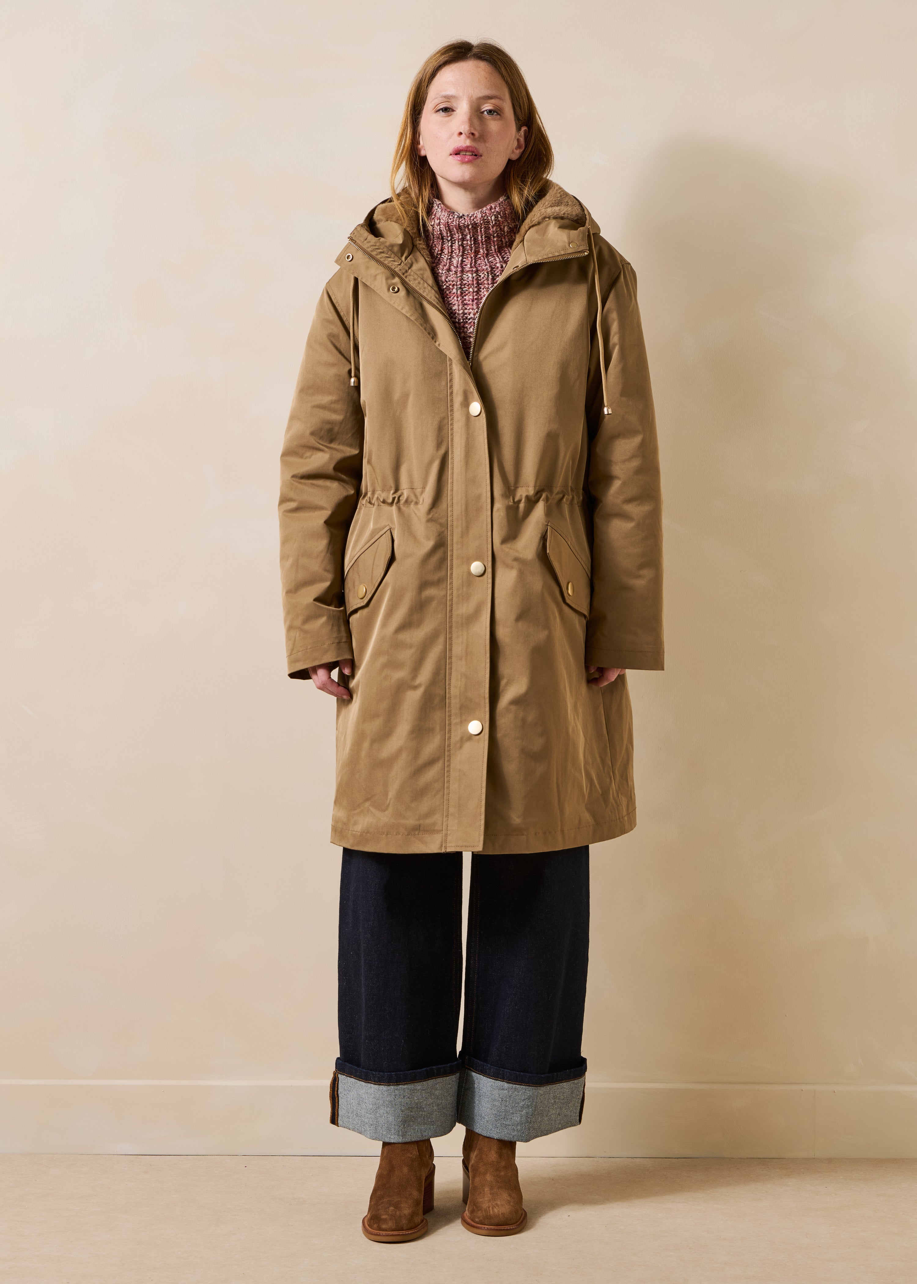 la-f-e-marabout-e-granix-parka-beige-lang-mit-kunstfell image 2