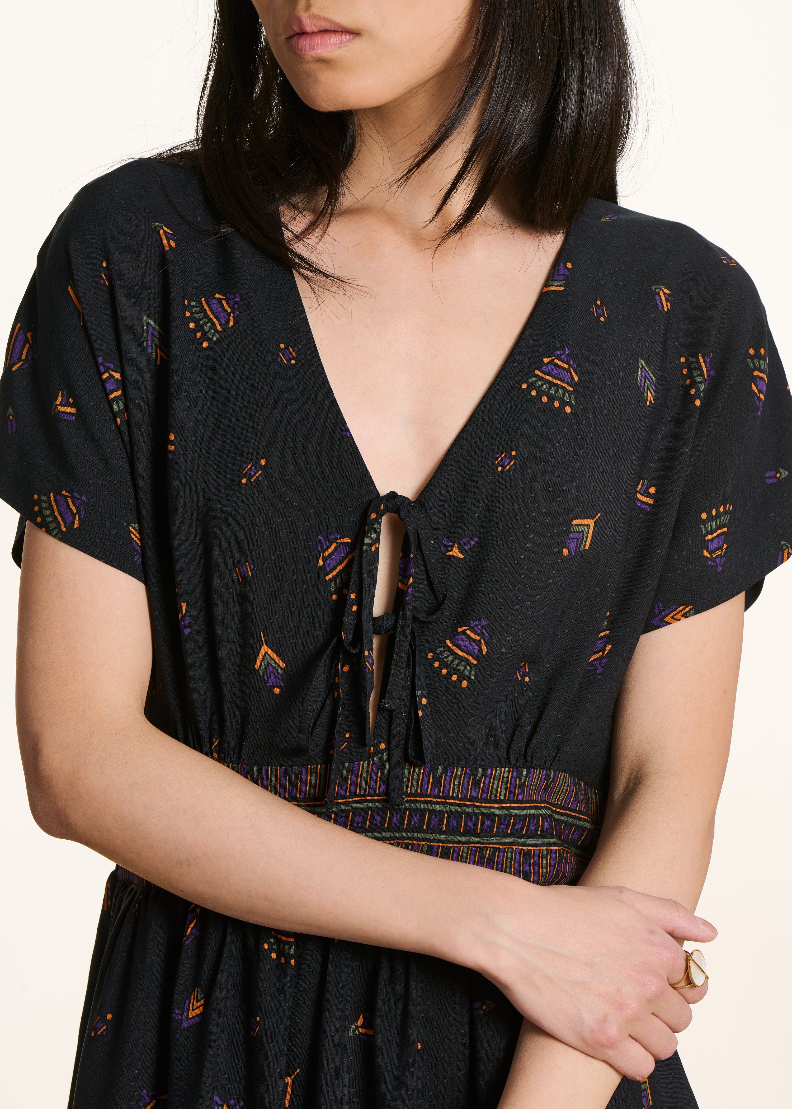 la-f-e-marabout-e-fioni-maxikleid-schwarz-ethno-print-gr-38 image 5