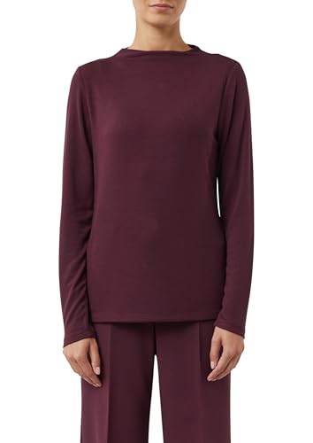 comma-langarmshirt-stehkragen-shirt-bordeaux-gr-44 image 8