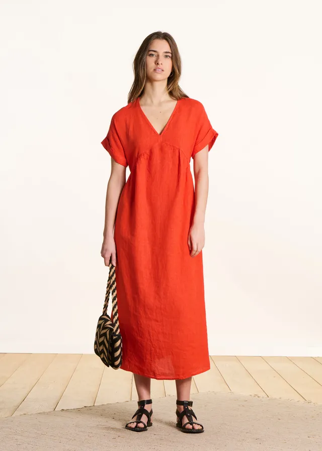 la-f-e-marabout-e-darling-maxikleid-orange-gr-36-leinen image 1