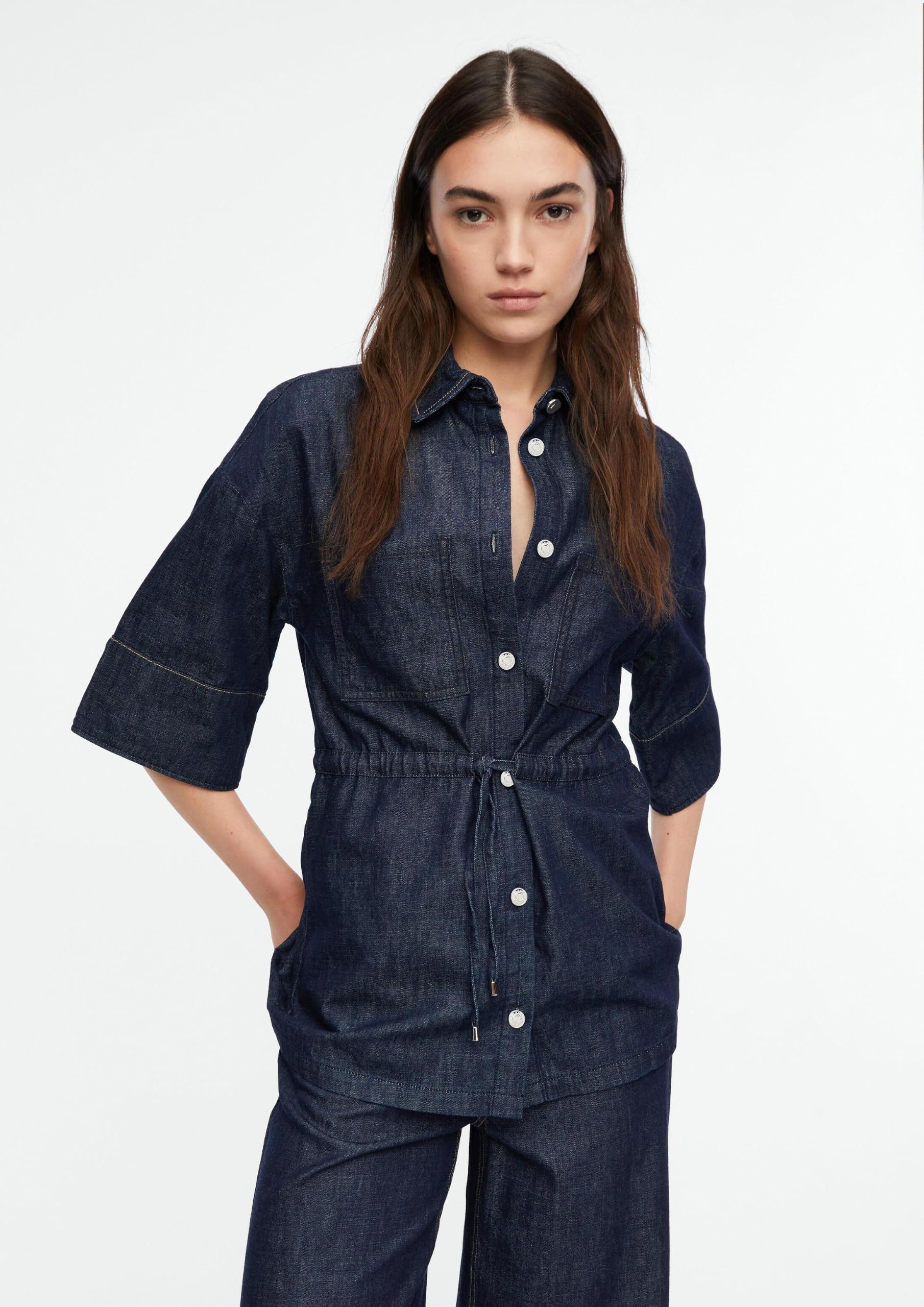 comma-jackets-blusenjacke-denim-relaxed-fit-gr-34-hemdkragen image 6