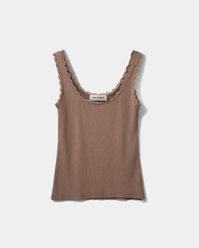 sofie-schnoor-women-ulrikkesw-top-braun-mit-spitze image 1