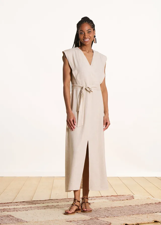 la-f-e-marabout-e-savigny-midikleid-beige-gr-38-wickel image 1