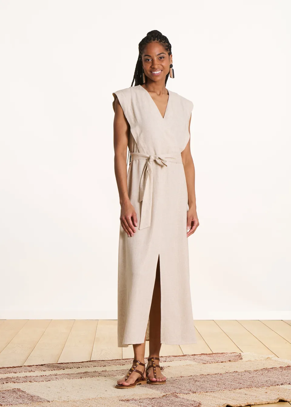 la-f-e-marabout-e-savigny-midikleid-beige-gr-38-wickel image 1