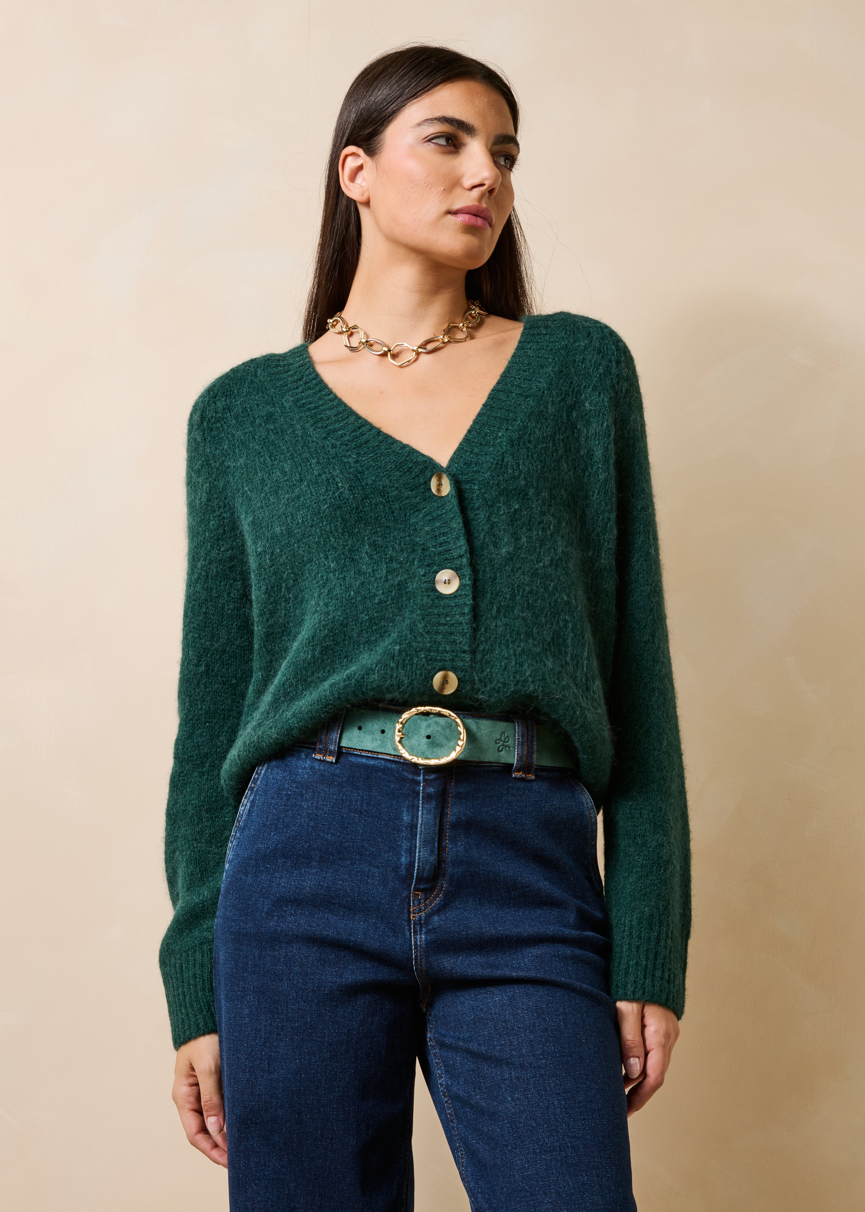 la-f-e-marabout-e-gordi-cardigan-gr-n-mit-alpaka image 1