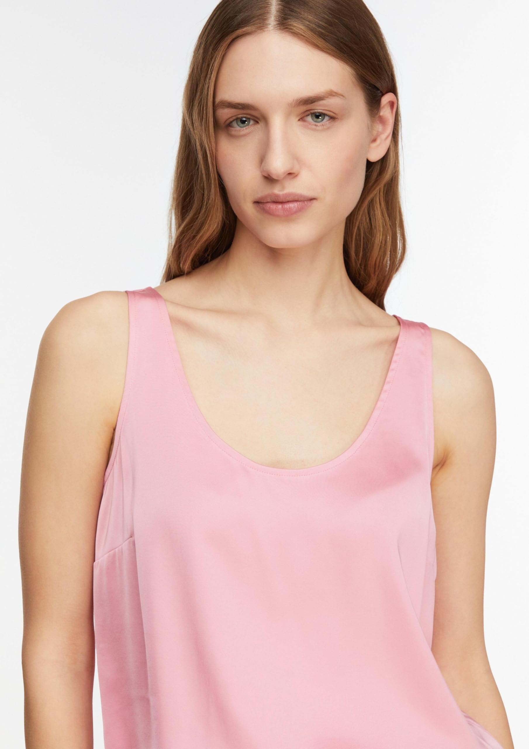 comma-satin-top-rundhals-blusentop-gr-38-rosa-festlich image 4