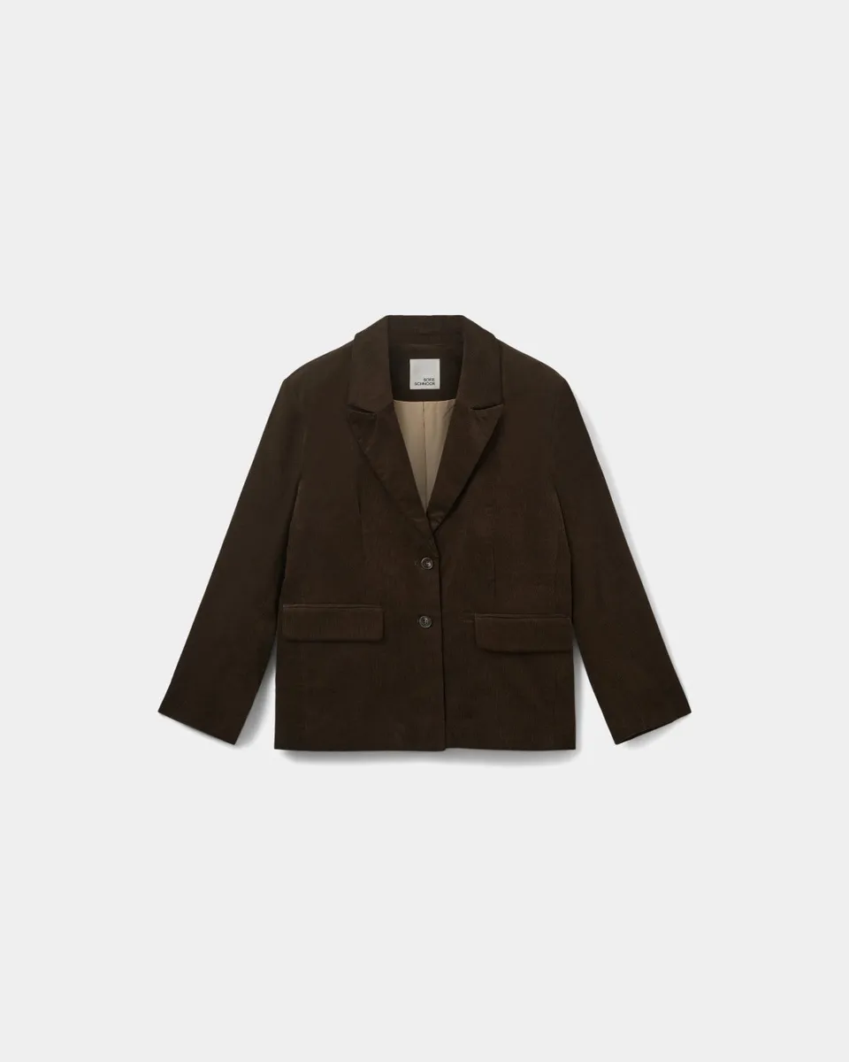 sofie-schnoor-pennysw-blazer-damen-dunkelbraun-samt-baumwolle image 1