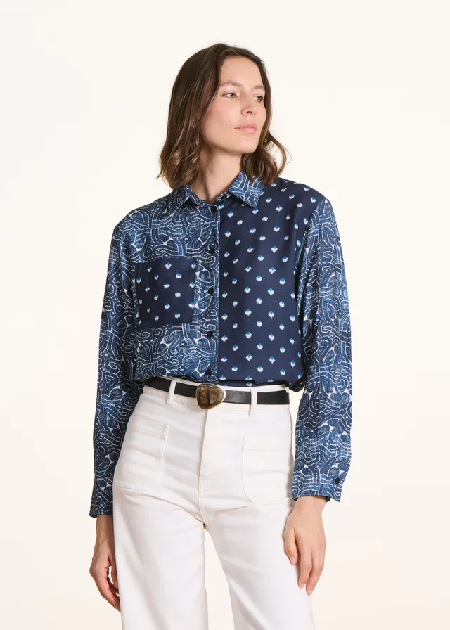 la-f-e-marabout-e-famito-bluse-blau-patchwork-langarm image 1
