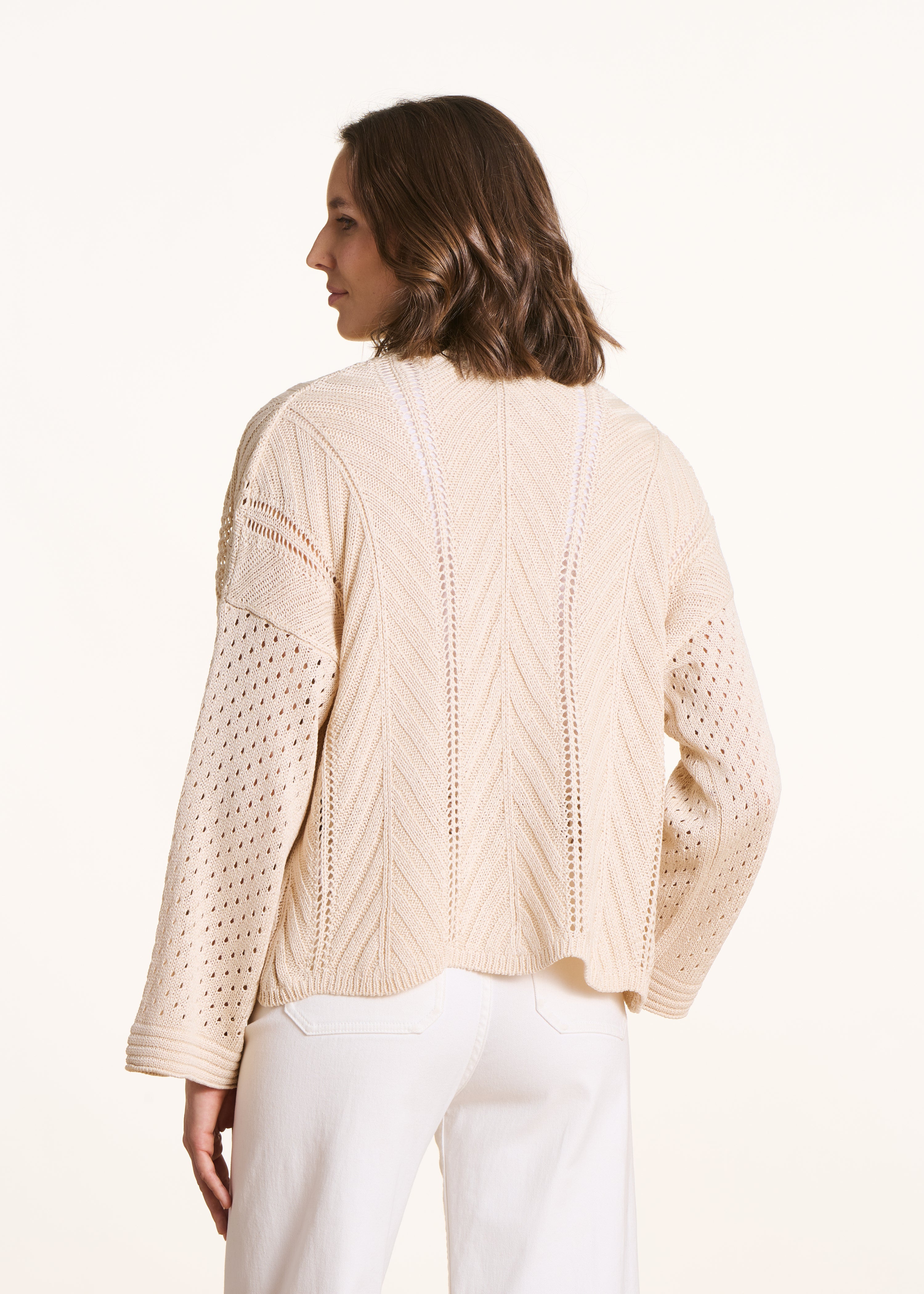 la-f-e-marabout-e-deria-strickjacke-offen-ecru-damen image 3