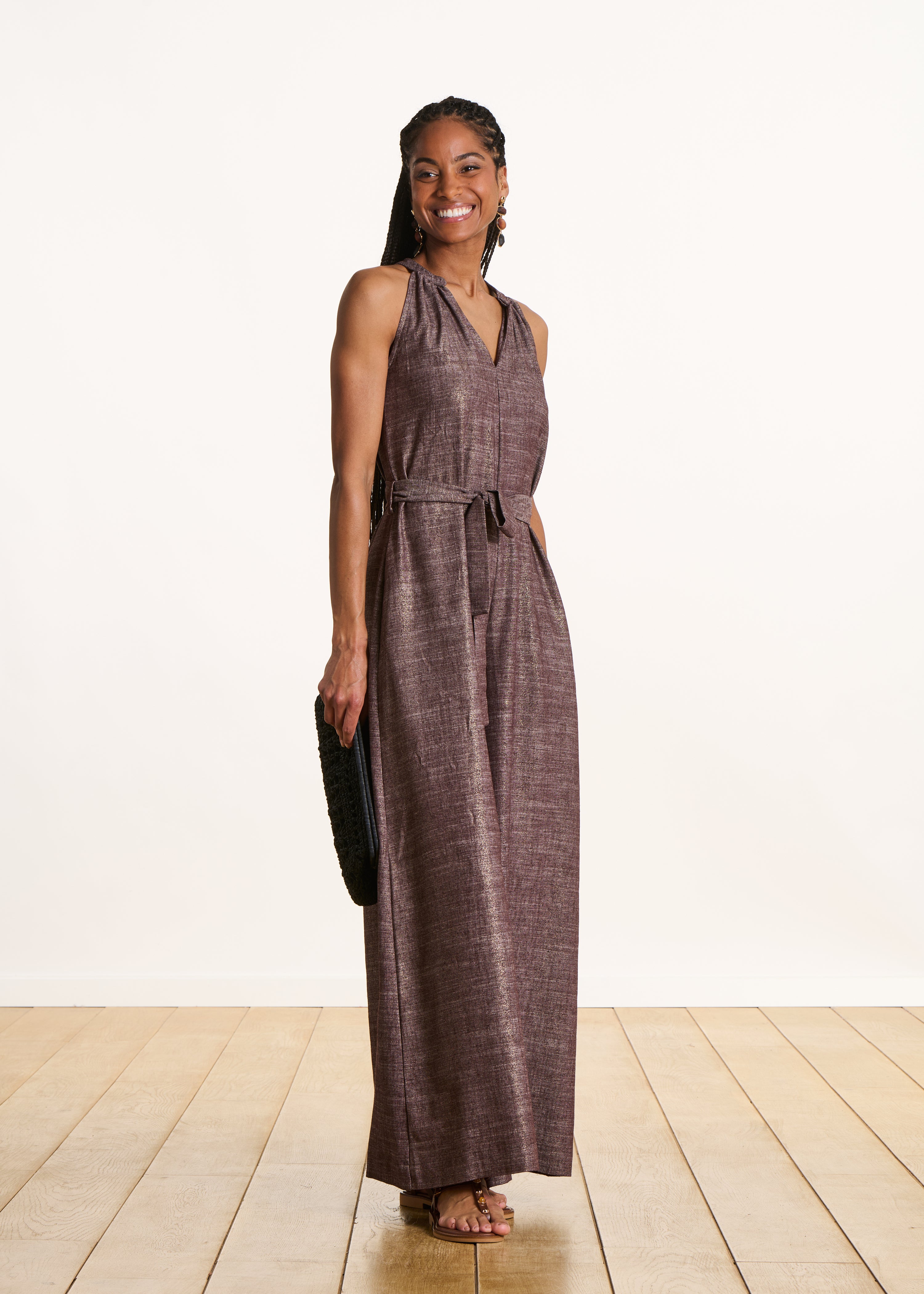 la-f-e-marabout-e-farafe-jumpsuit-braun-irisierend-rmellos image 2