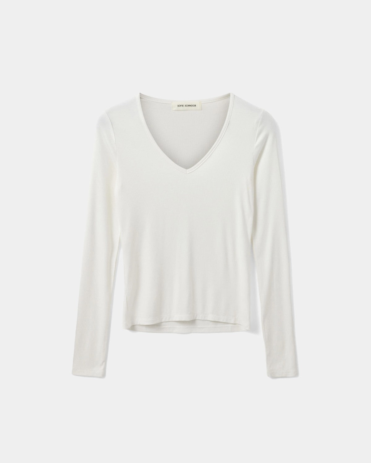 sofie-schnoor-women-sallysw-langarmshirt-wei-v-ausschnitt image 1