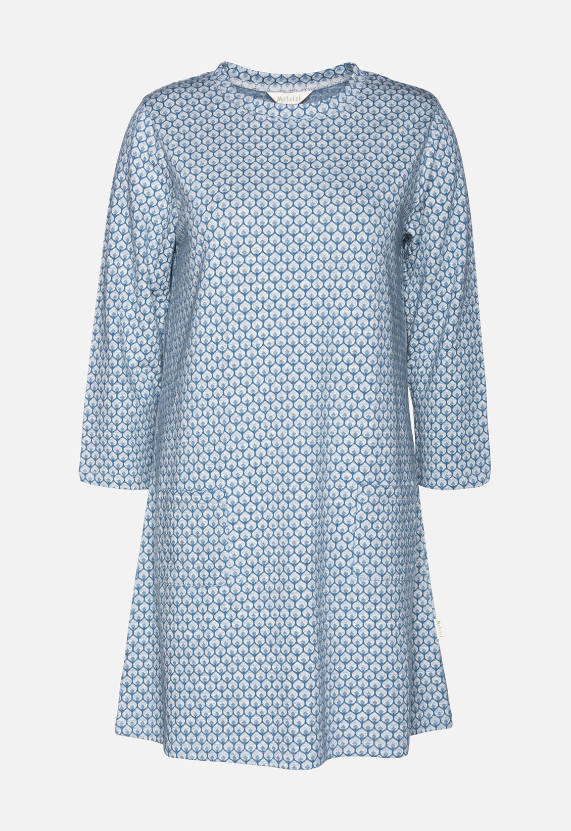 moshiki-dress-g7-a-linien-kleid-aqua-jacquard-bio-baumwolle image 2