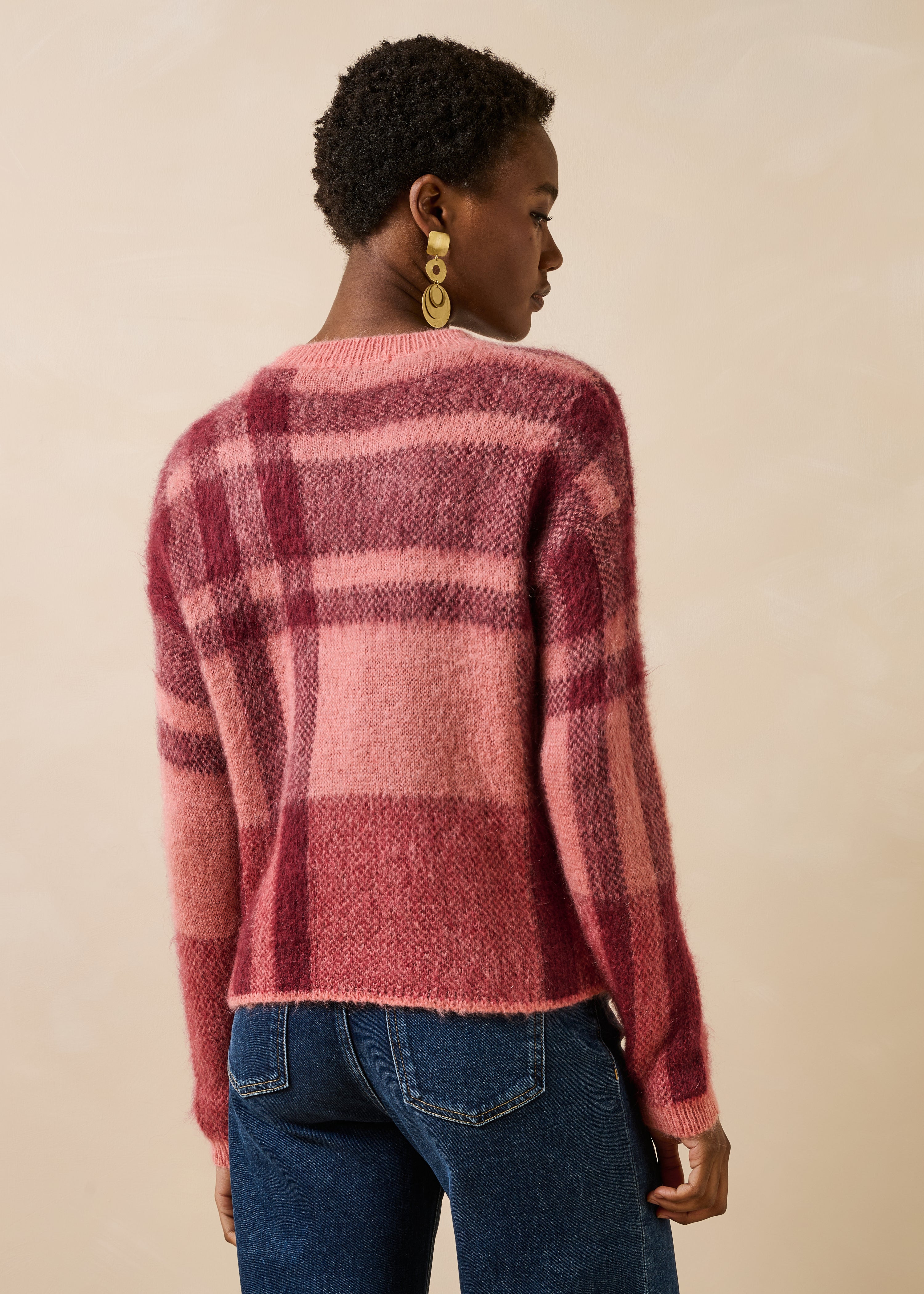 la-f-e-marabout-e-gringo-pullover-rosa-karo-jacquard-gr-m image 3
