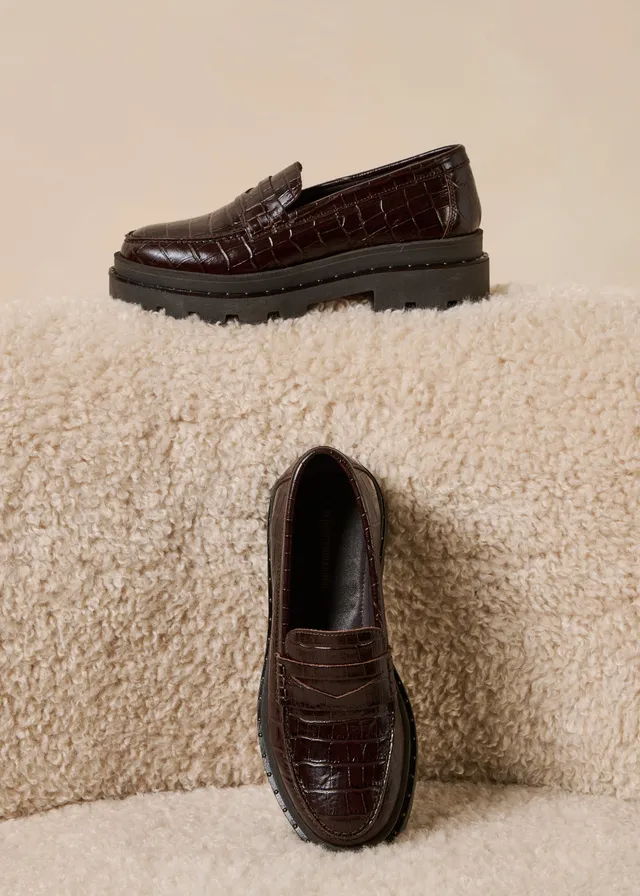 la-f-e-marabout-e-ganza-loafer-braun-kroko-leder image 1