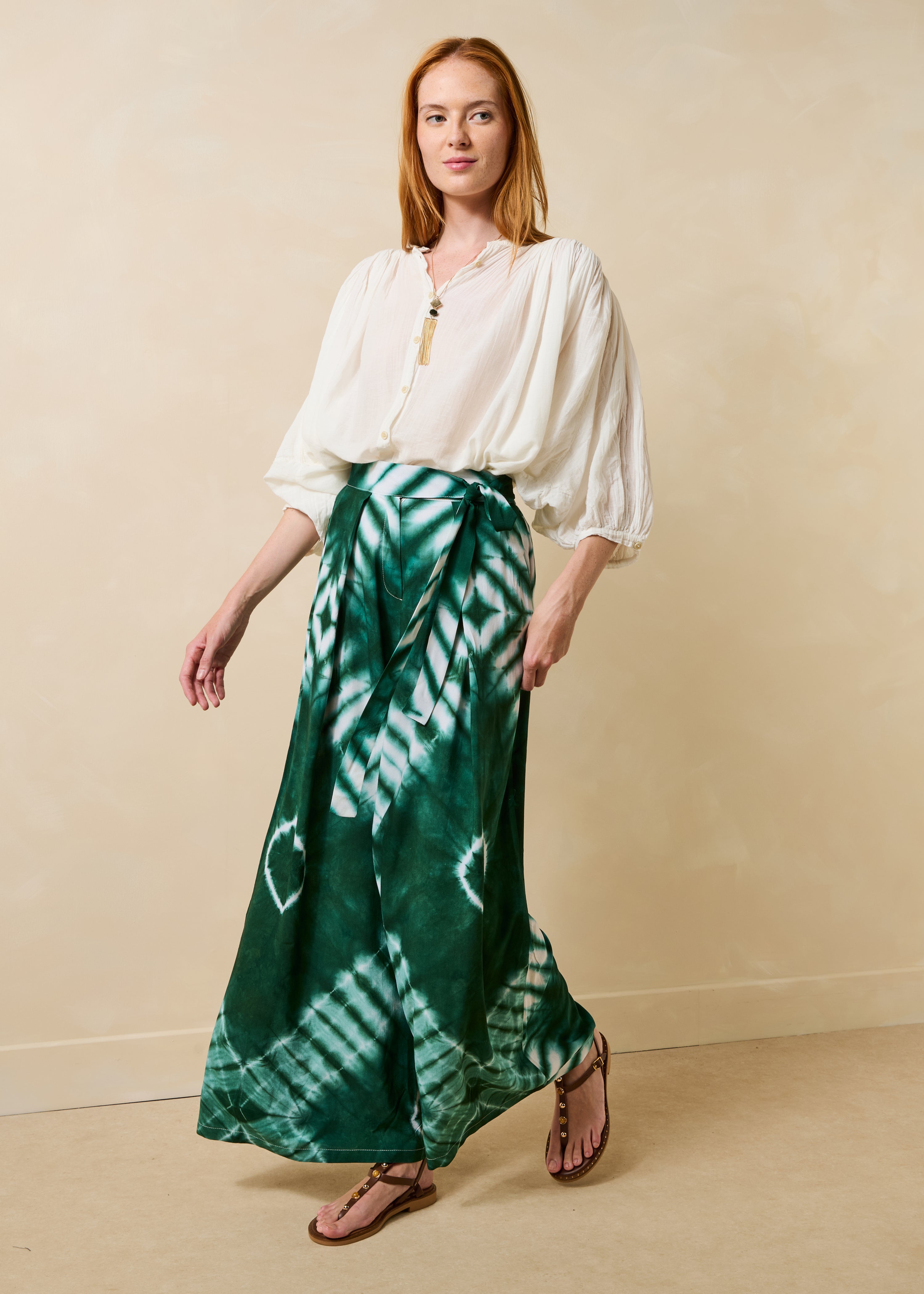 la-f-e-marabout-e-simba-hose-gr-n-gemustert-weit-g-rtel image 2