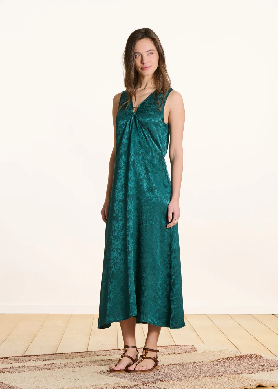 la-f-e-marabout-e-robes-combinaisons-fedez-maxikleid-petrol-gr-34 image 1