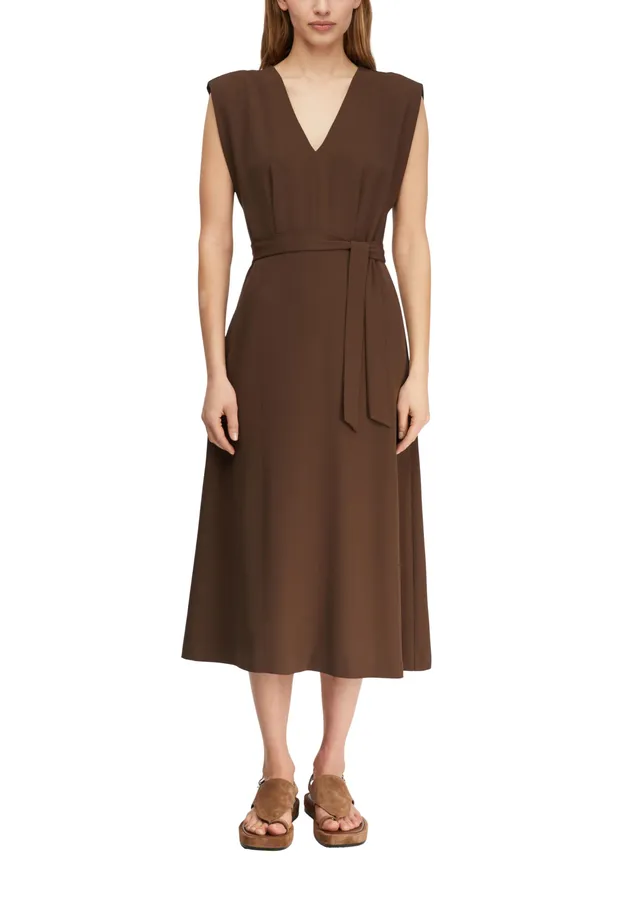 comma-dresses-midikleid-v-ausschnitt-bindeg-rtel-gr-e-32 image 1