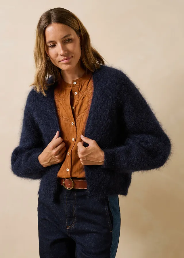 la-f-e-marabout-e-genesia-gilet-marine-mohair-kurz-offen image 1