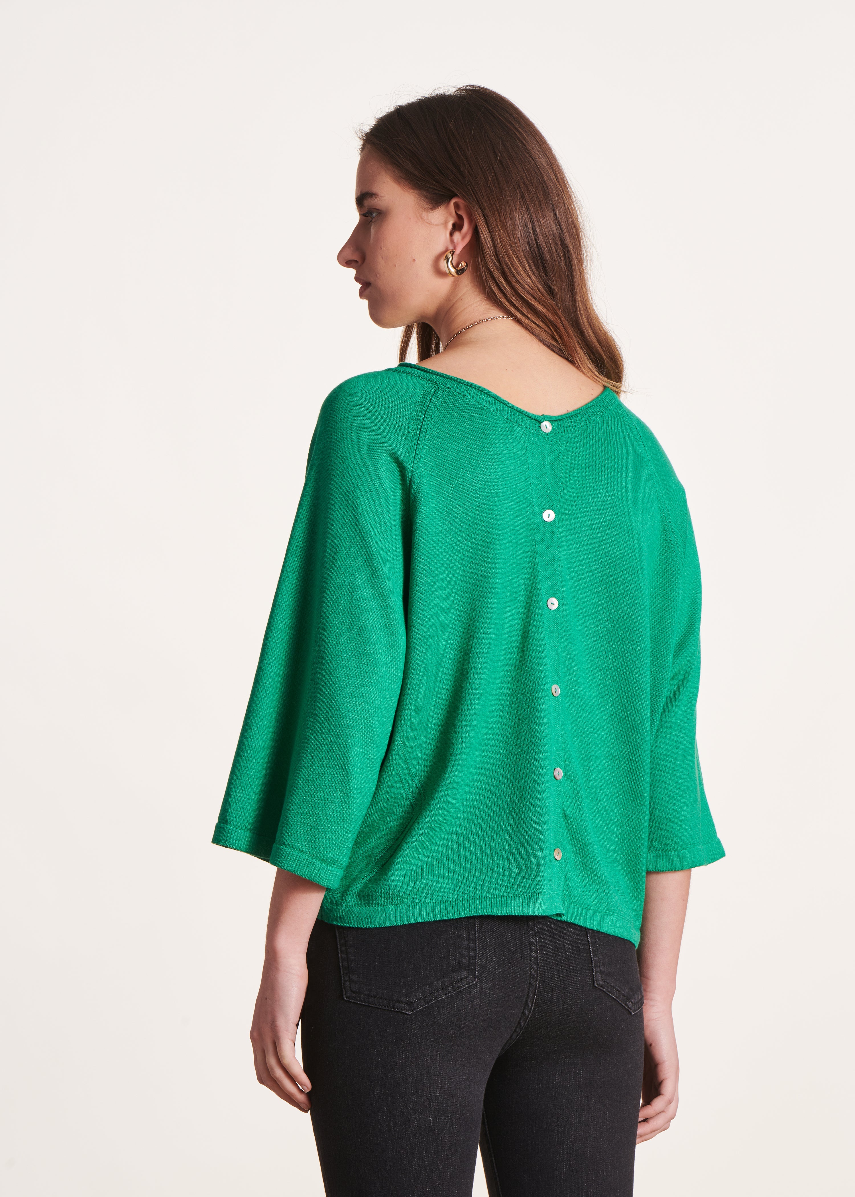 la-f-e-marabout-e-dubai-pullover-wasabi-gr-n-3-4-arm-bio image 3