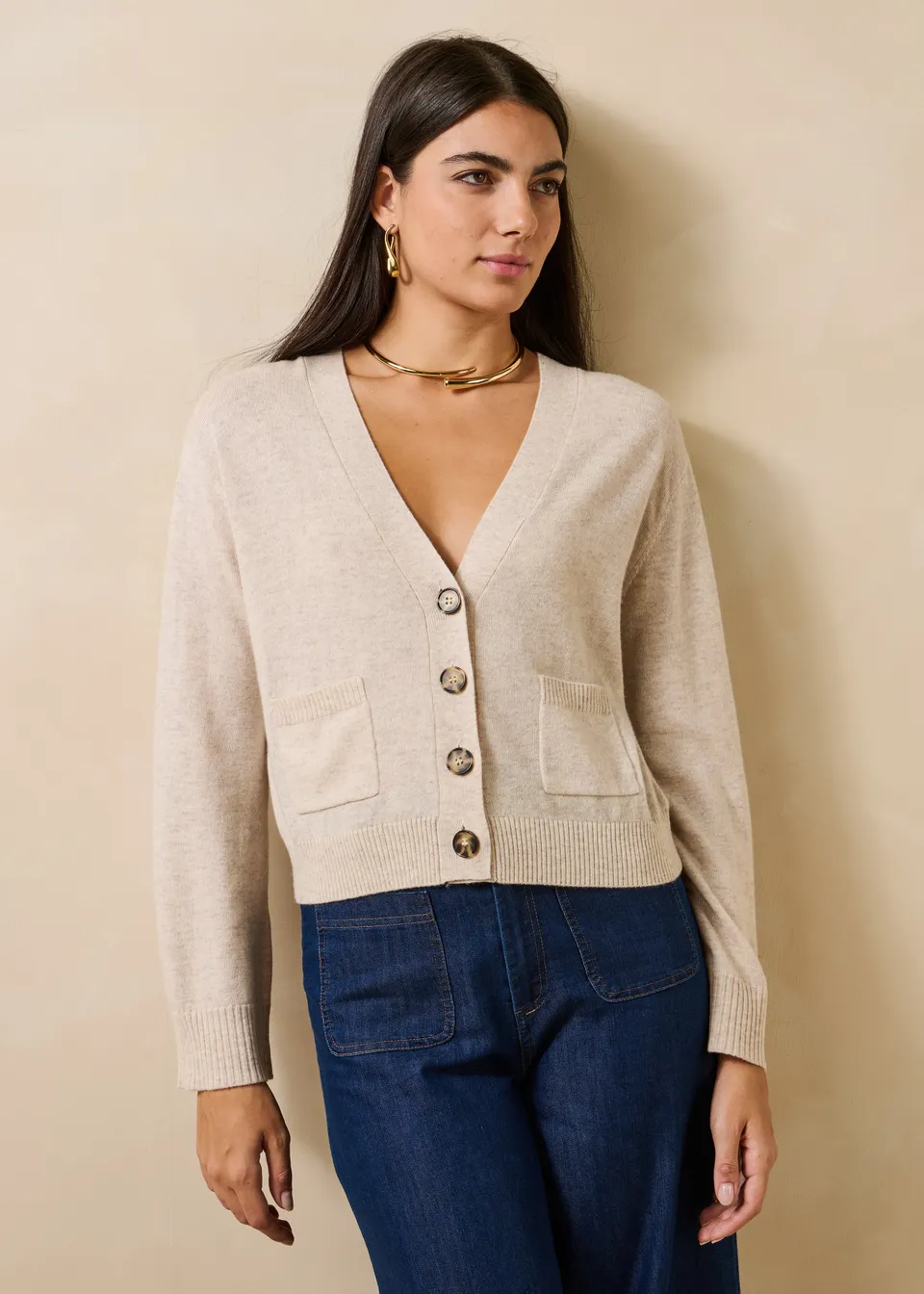 la-f-e-marabout-e-gemana-strickweste-beige-damen-wolle image 1