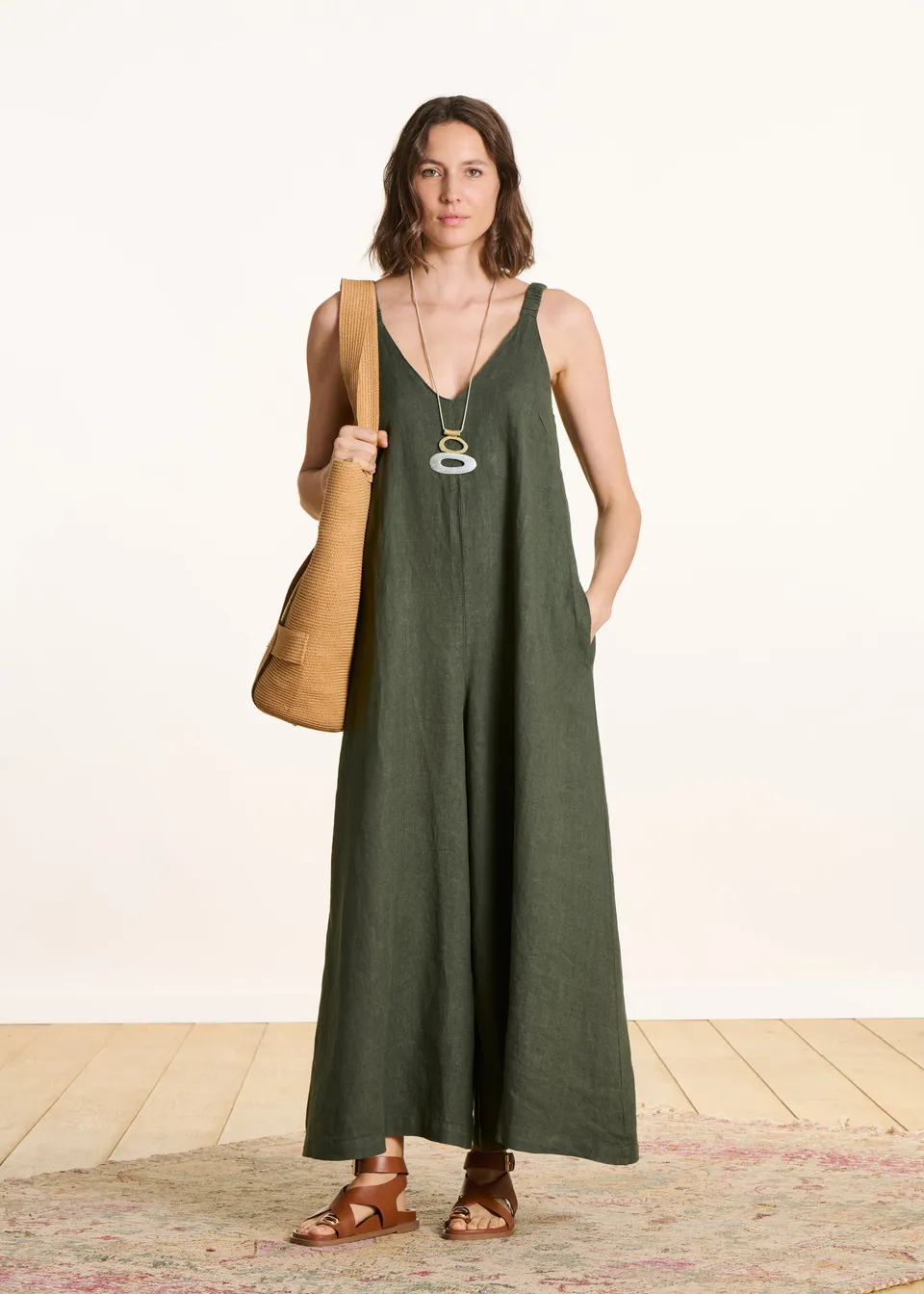 la-f-e-marabout-e-fareli-overall-khaki-leinen image 1