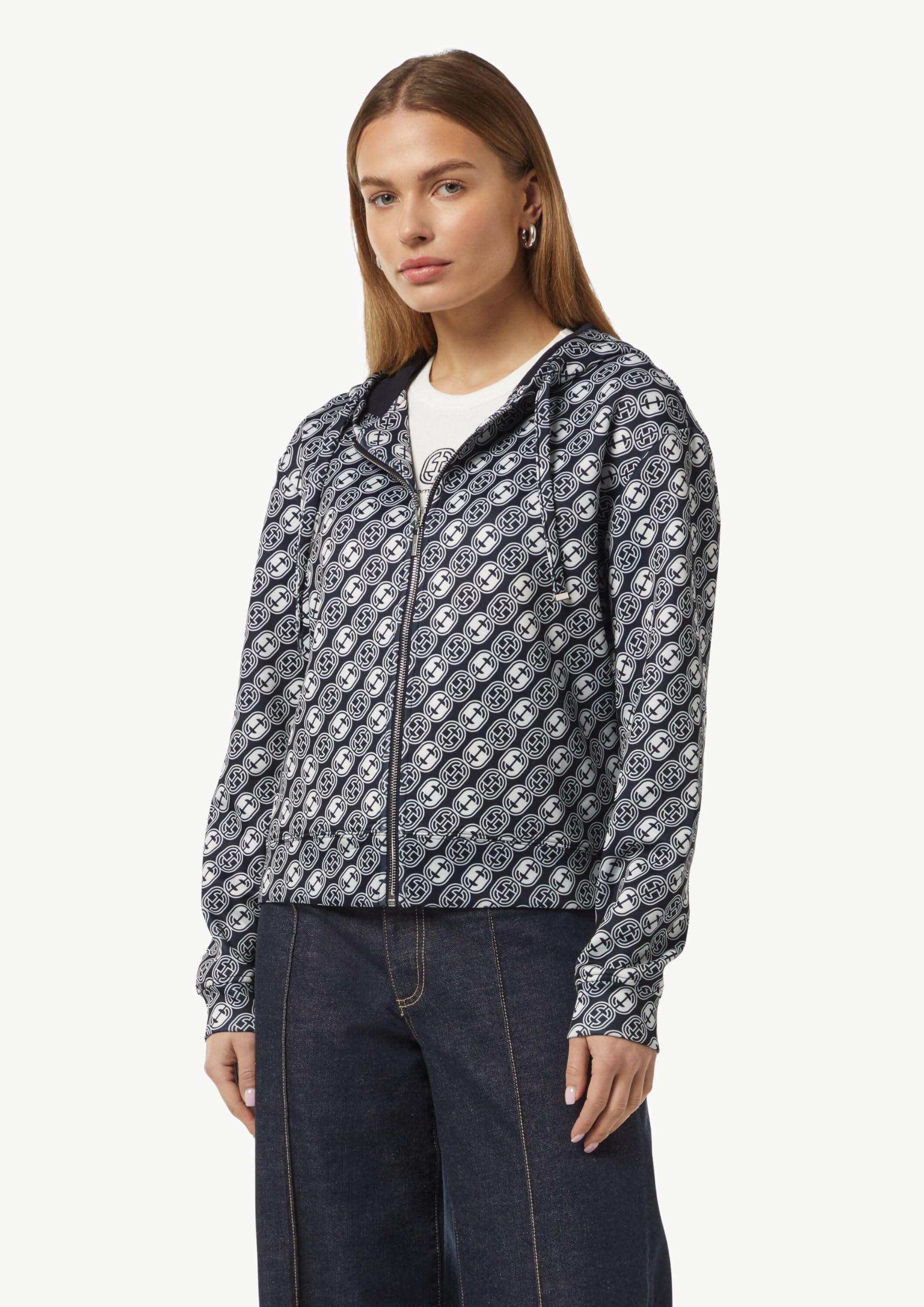comma-sweat-jacke-damen-icon-muster-mit-kapuze image 7