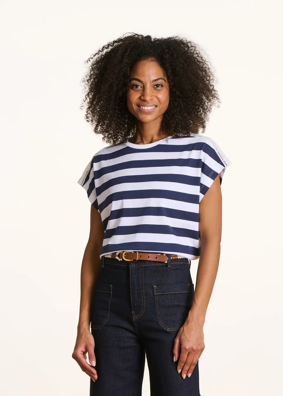 la-f-e-marabout-e-fourmi-t-shirt-marini-re-spitze-gr-m image 1