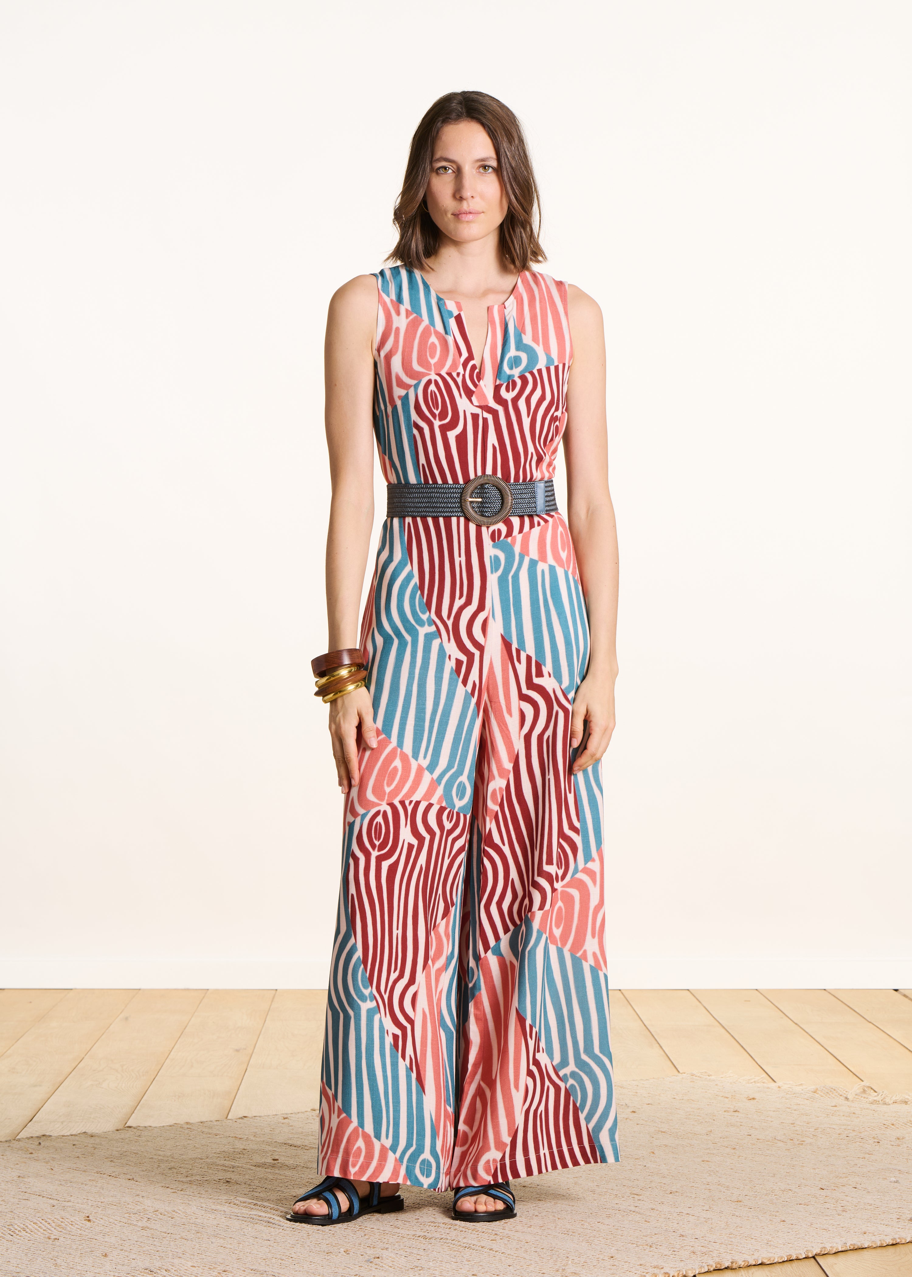 la-f-e-marabout-e-overall-jumpsuit-bunt-grafik-print-weites-bein image 1