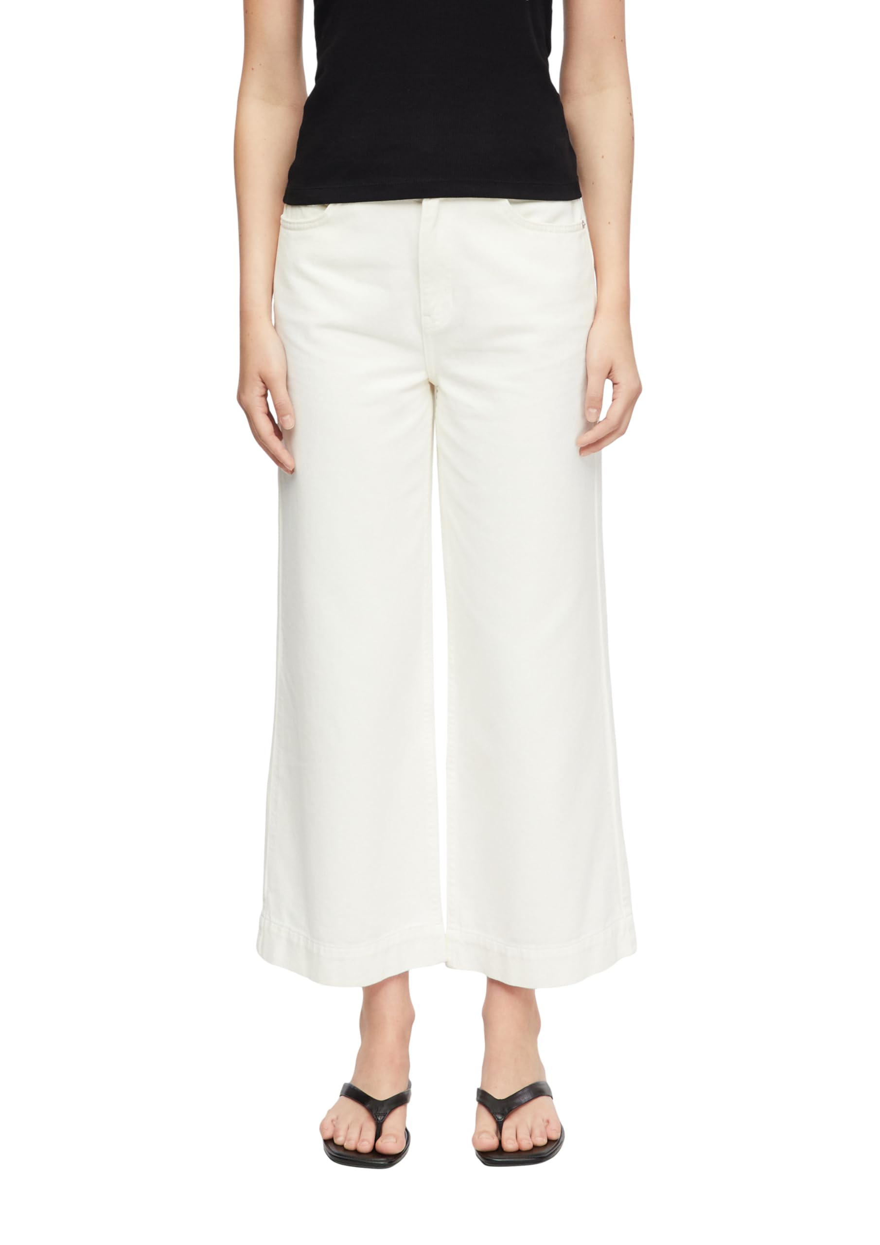 comma-jeans-wide-leg-ankle-jeans-gr-e-36-mit-zopf-detail image 1
