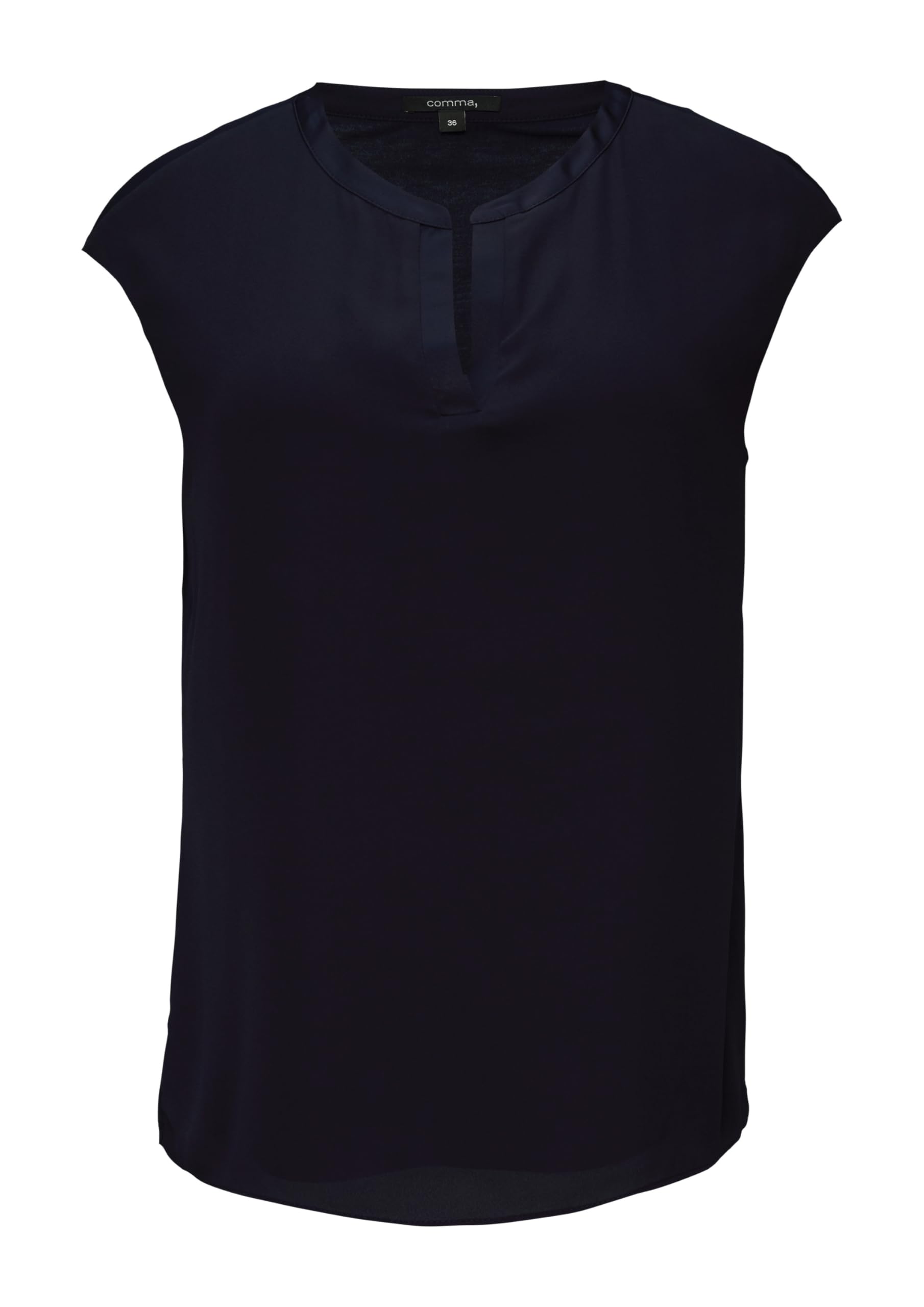 comma-blusenshirt-mit-satinblende-beige-viskosemix image 3