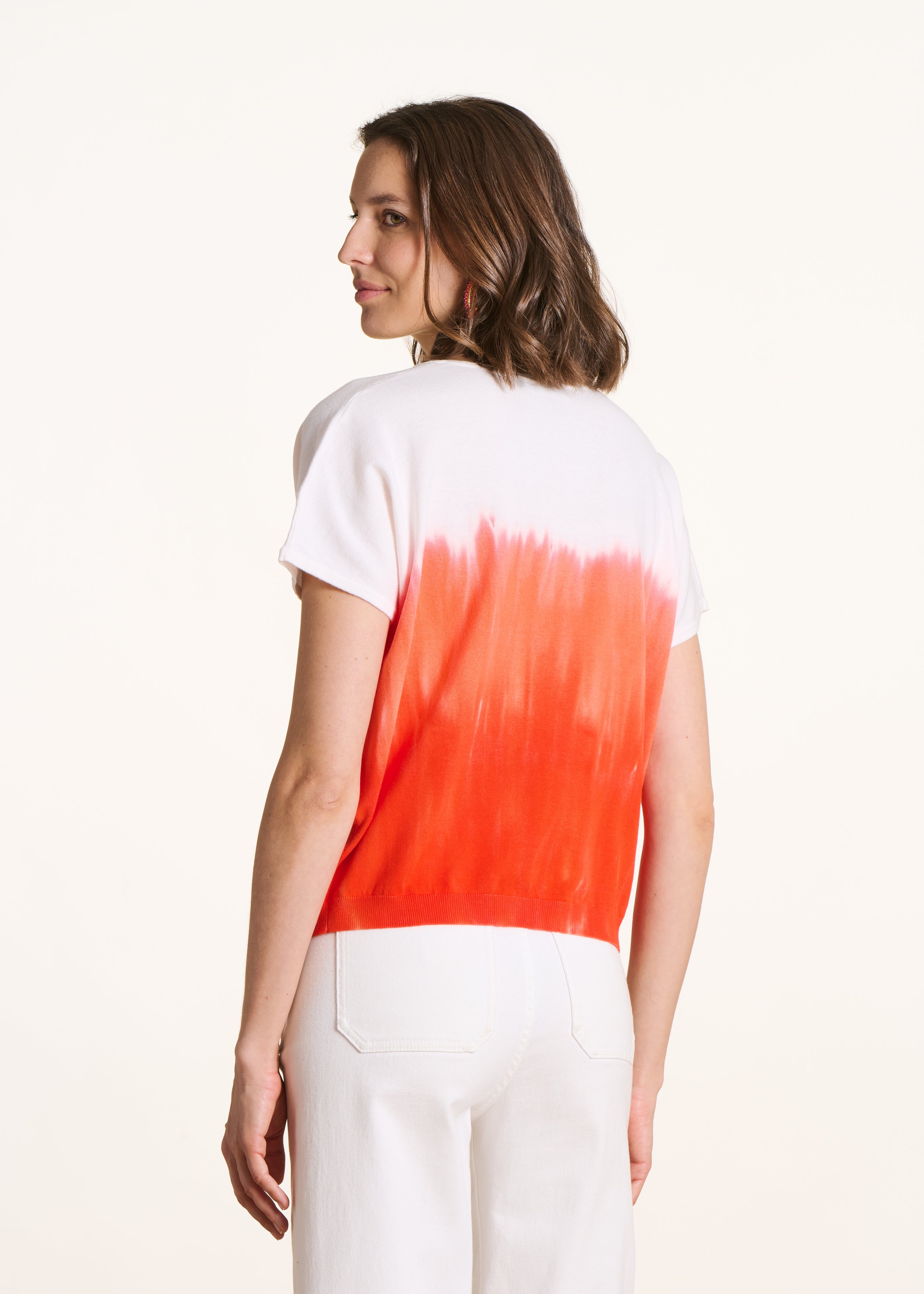 la-f-e-marabout-e-fataja-pullover-orange-tie-dye-bio image 3