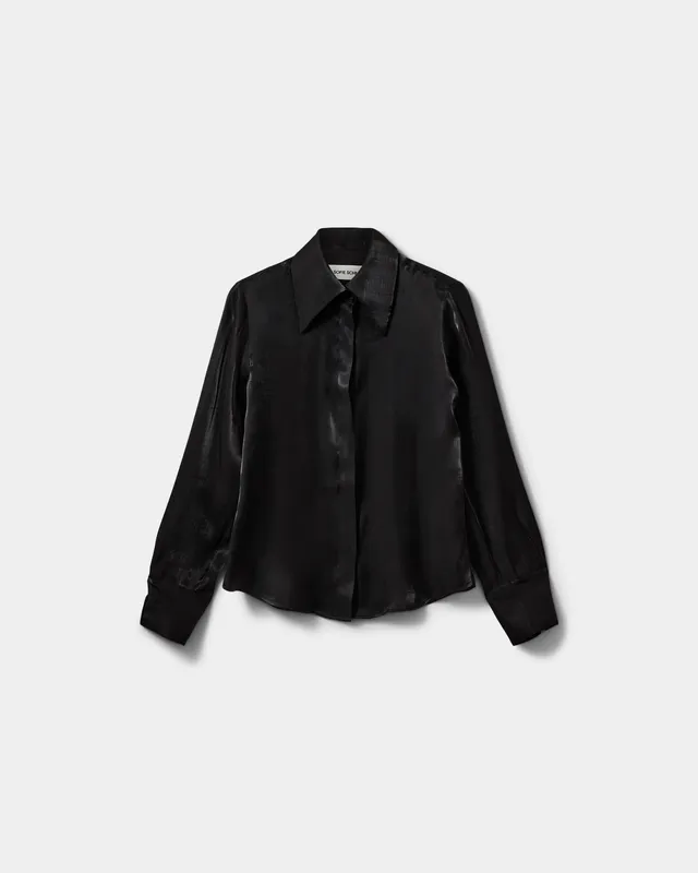 sofie-schnoor-women-wallysw-fitted-shirt-bluse-schwarz-satin image 1